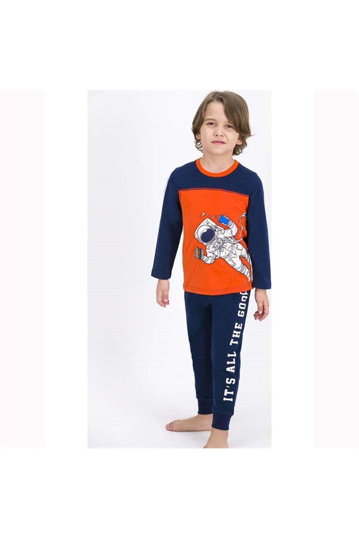 Rolypoly Erkek Çocuk Lacivert Astronot Pijama Takımı