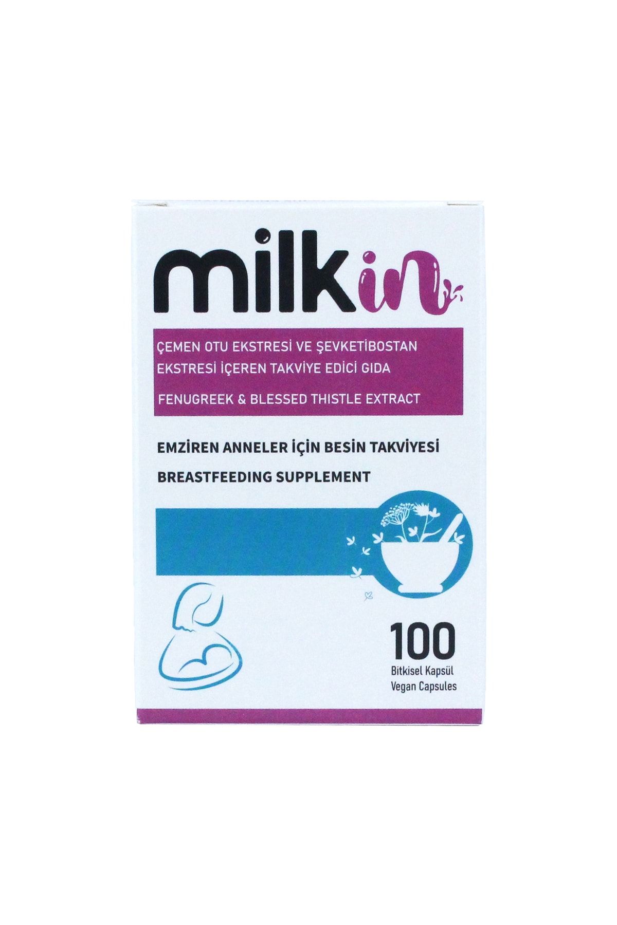milkin 100 Bitkisel Kapsül - Anne Sütü Arttırıcı Gıda Takviyesi