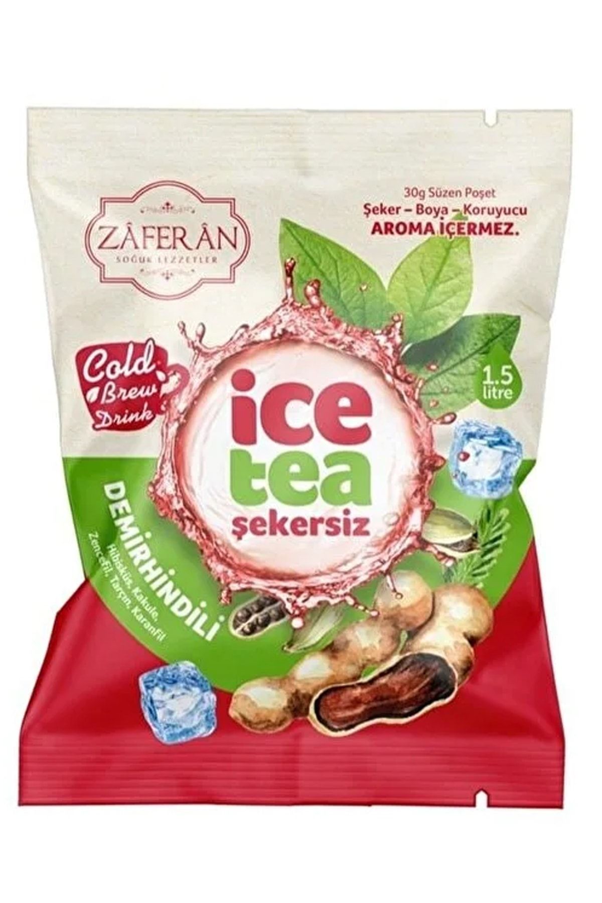 Zaferan Türk Şerbetleri Ice Tea Demirhindili 1.5 Lt. Soğuk Çay