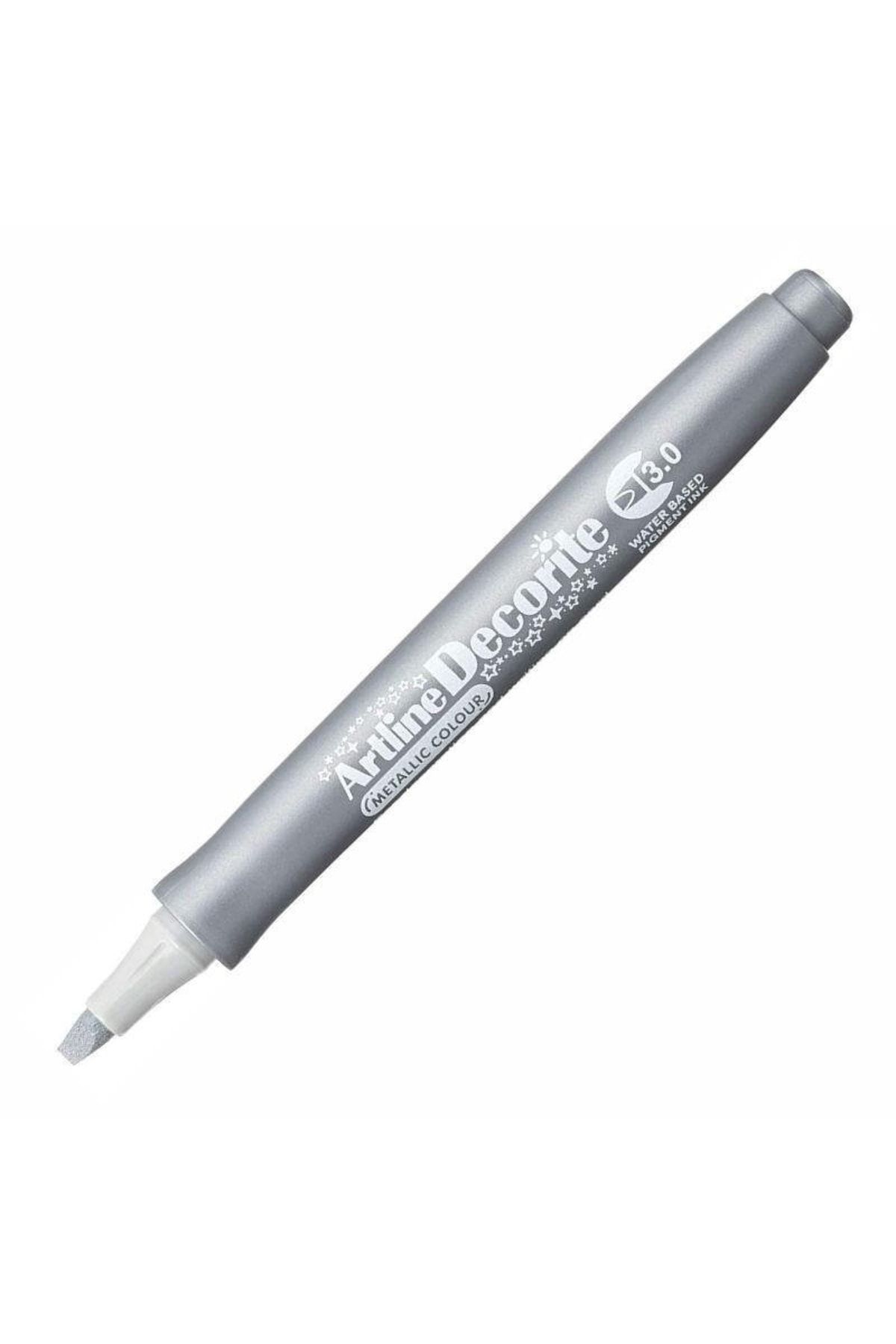 Genel Markalar Artline Decorite Marker Kalem Düz Kesik Uç 3.0 Silver