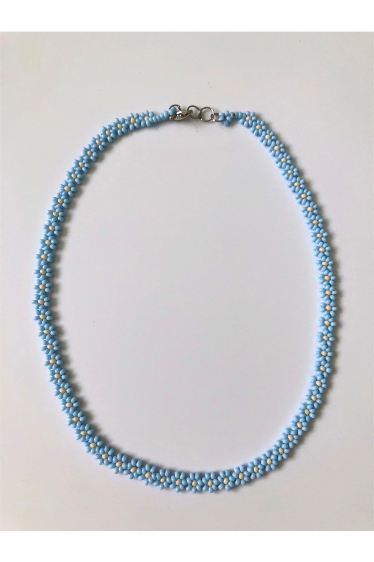 Handmade Minimal Boncuk Sık Papatya Kolye