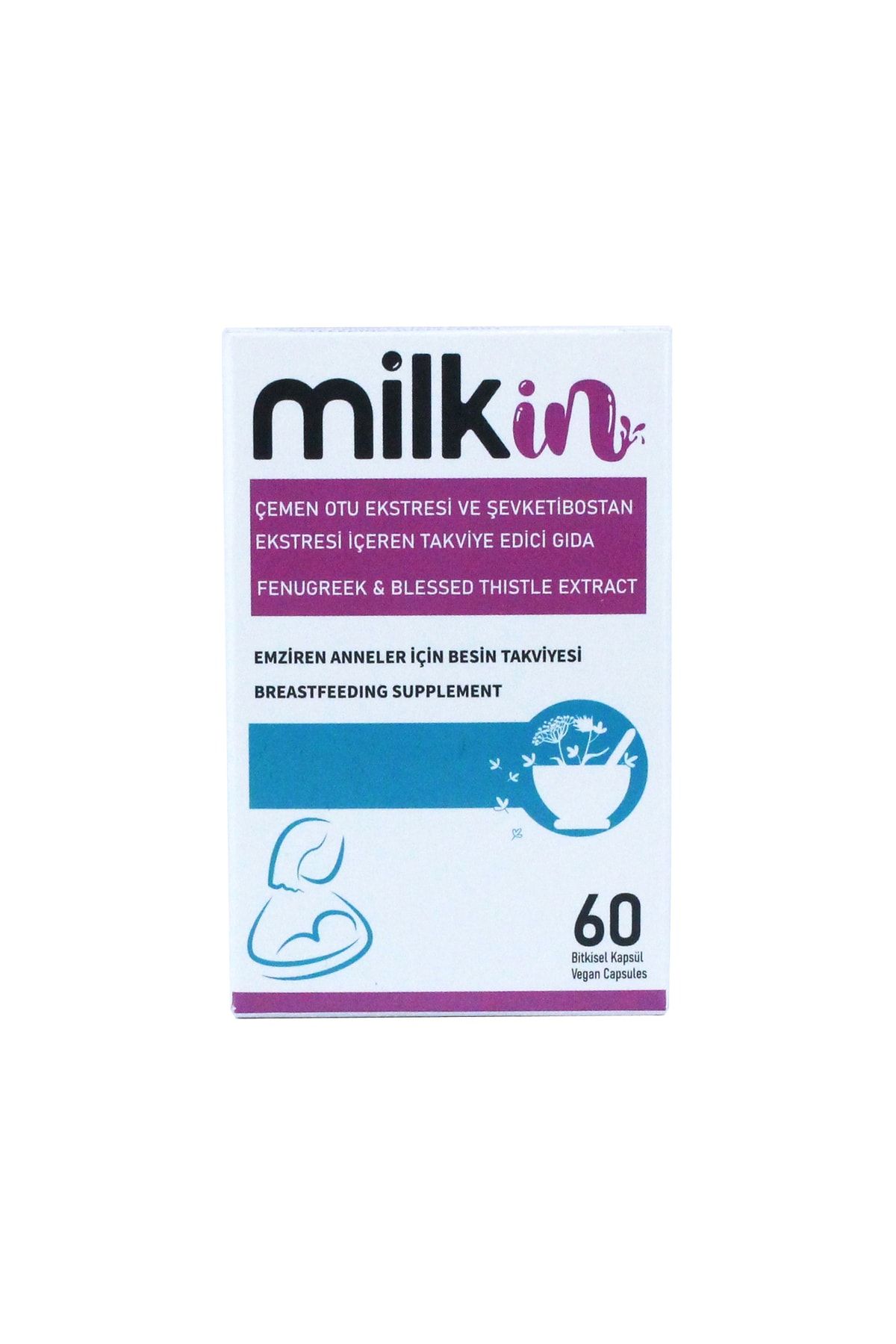 milkin 60 Bitkisel Kapsül - Anne Sütü Arttırıcı Gıda Takviyesi