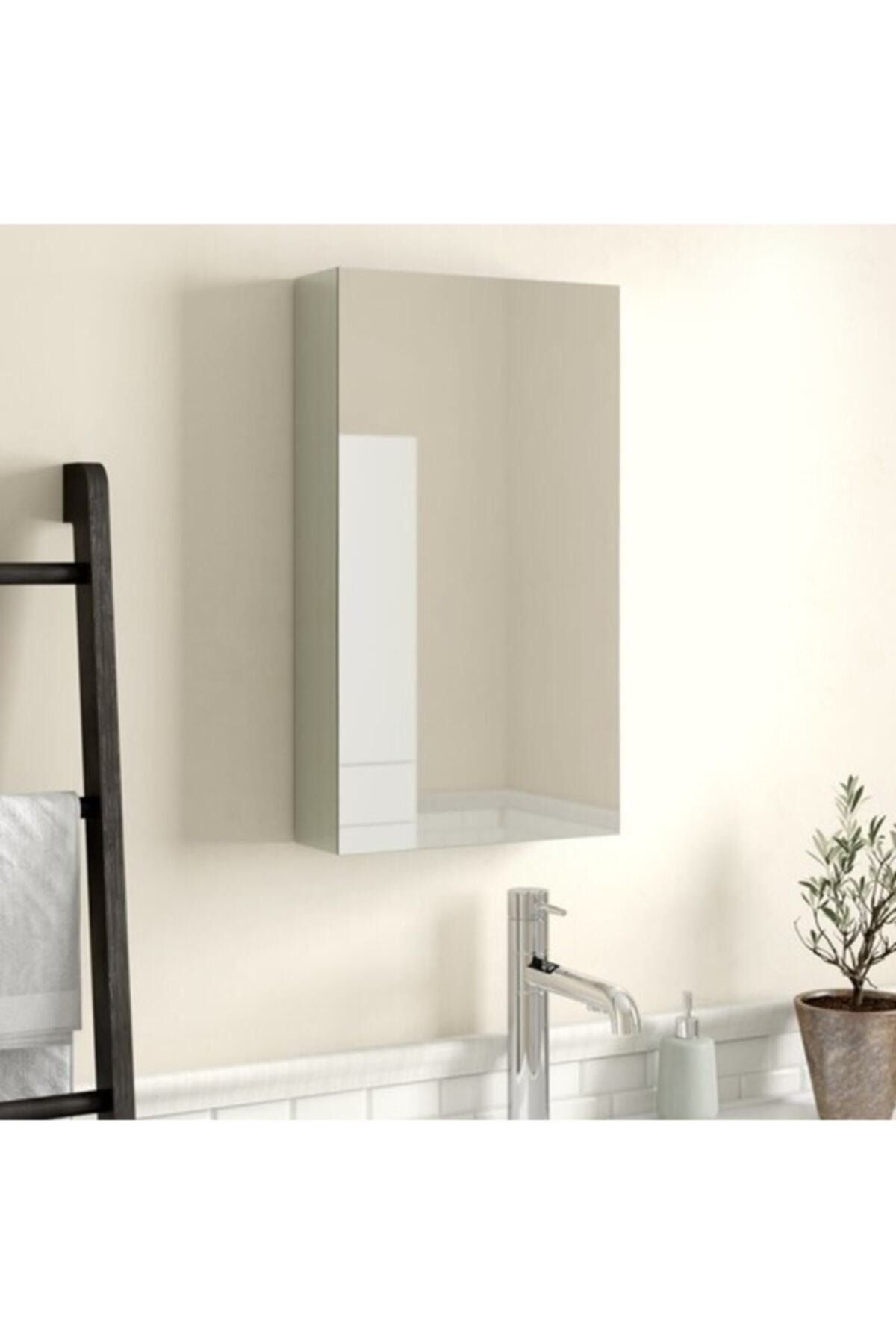 Taç-Dek Tek Kapaklı Aynalı Banyo Dolabı Üst Modülü Beyaz