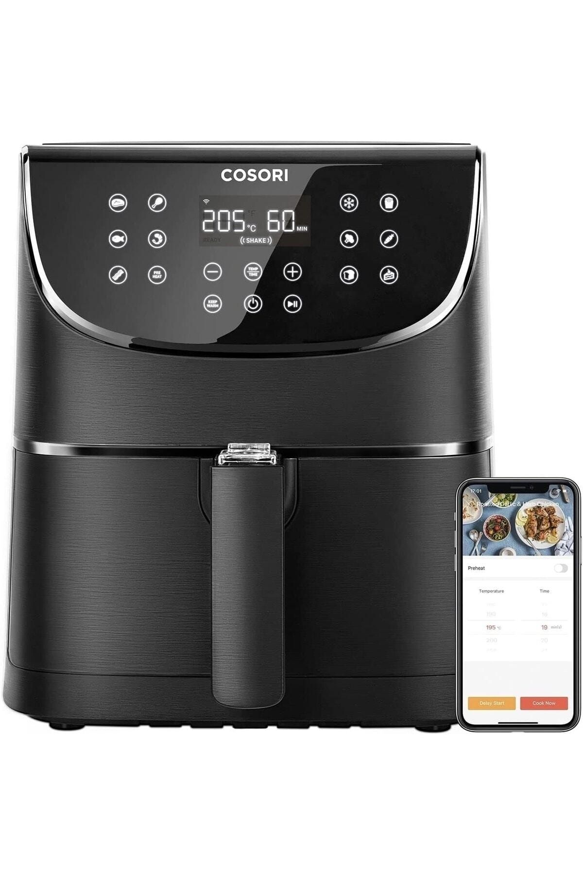 COSORI Akıllı Wifi Sıcak Hava Fritözü 5.5 Litre Xxl