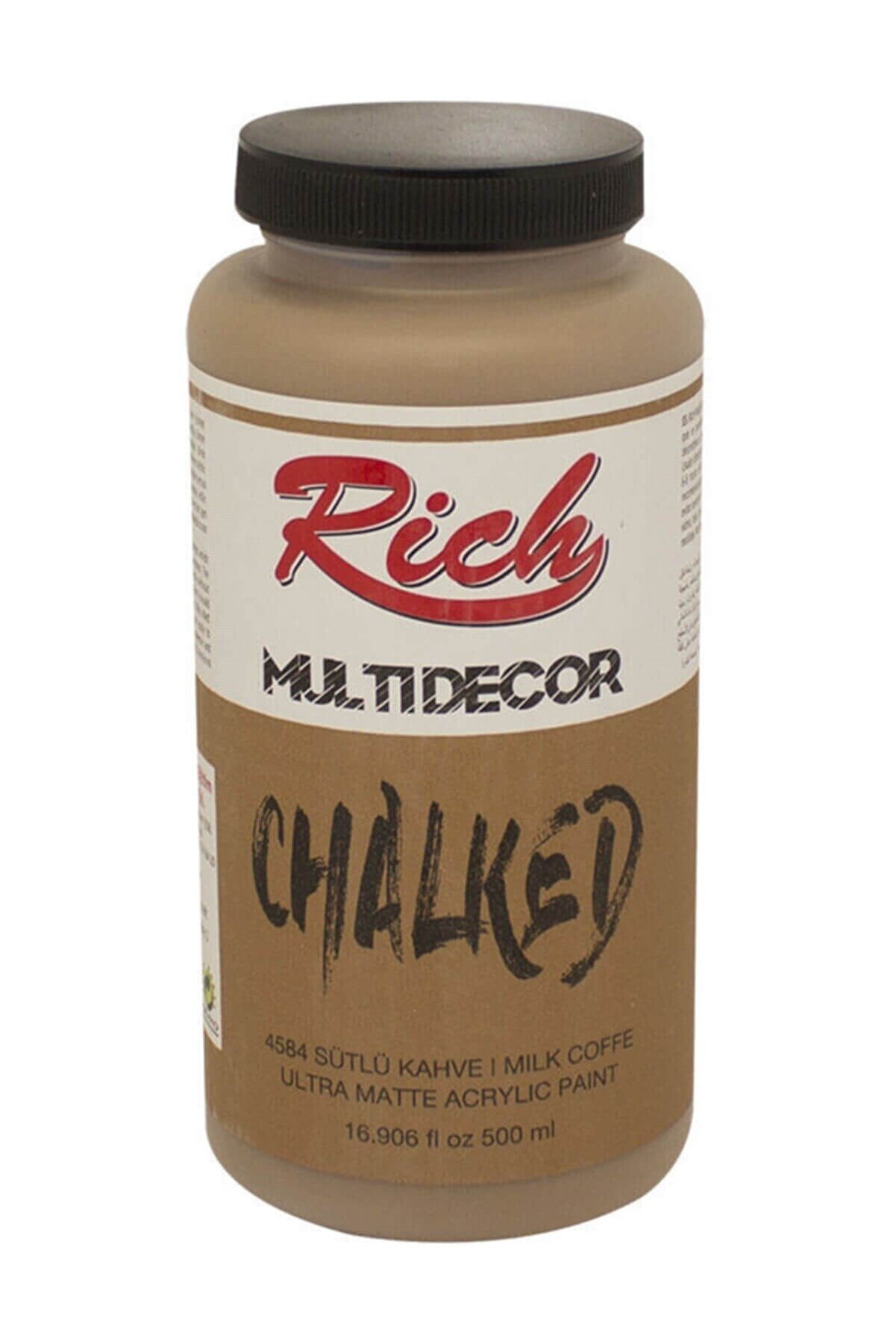 Rich Multi Decor Chalked Akrilik Boya 500 Cc. 4584 Sütlü Kahve - Kahverengi