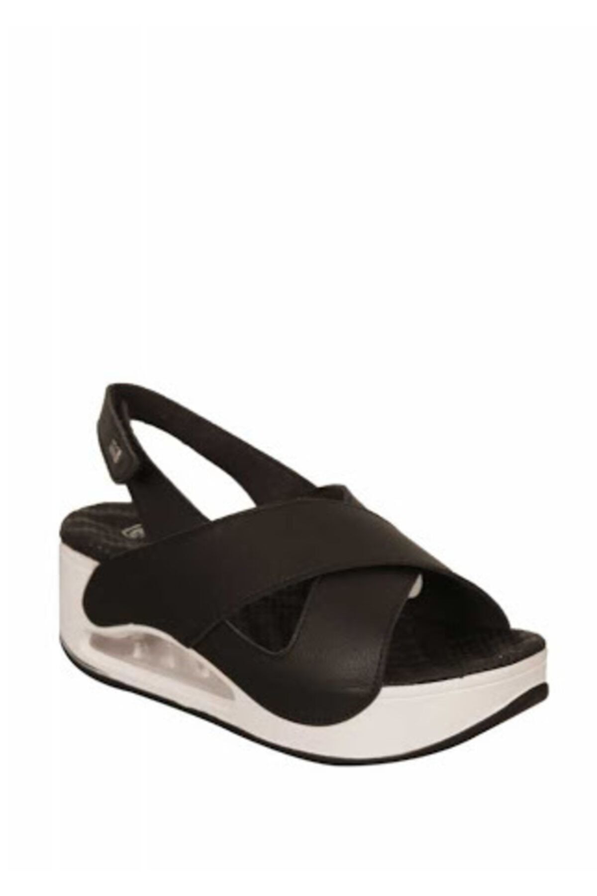 Muya Kadın Siyah Beyaz Dolgu Topuk Sandalet 28287-001