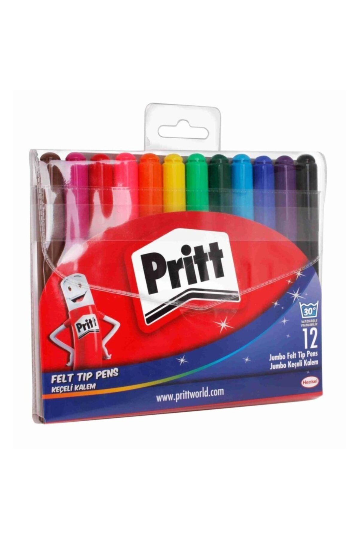 Pritt 12 Renk Jumbo Keçeli Kalem