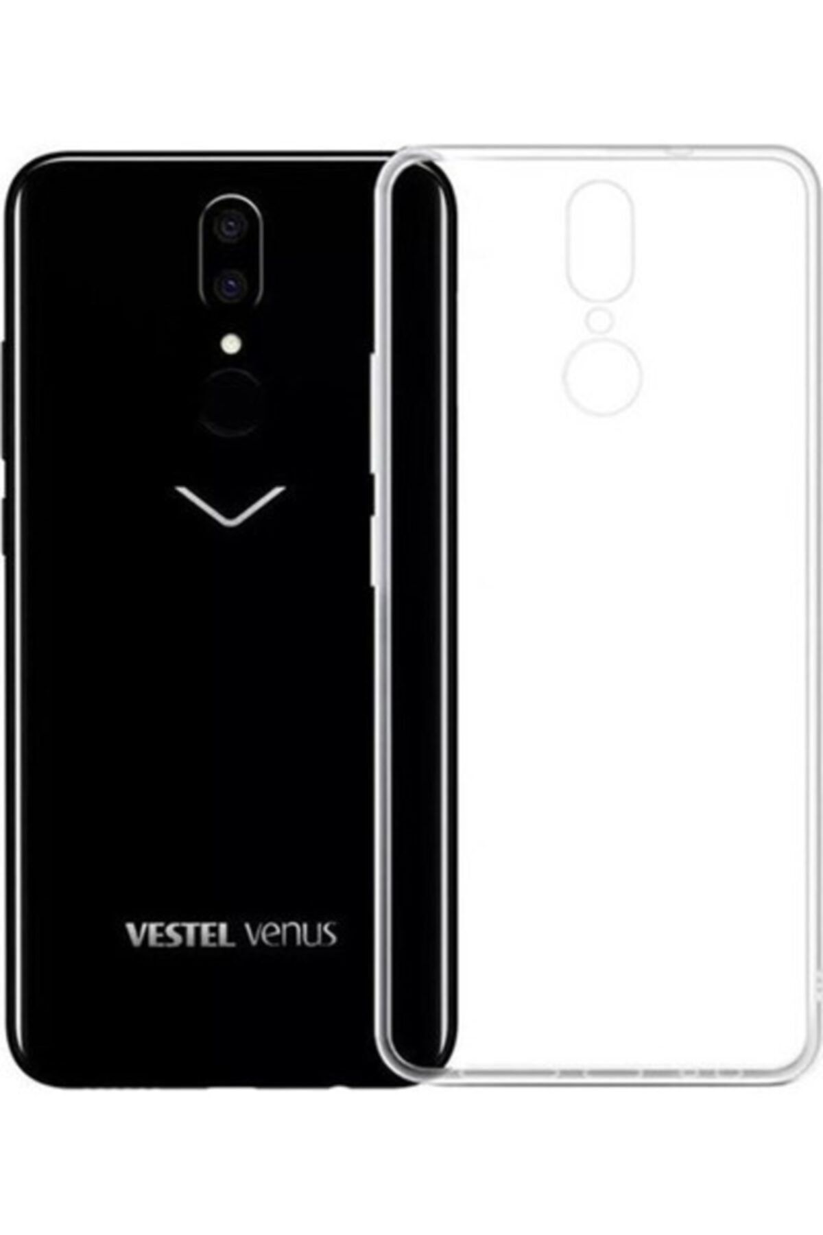 tekno grup Vestel Venüs V7 Kılıf Darbe Emici Süper Silikon Kılıf + Cam Ekran Koruyucu