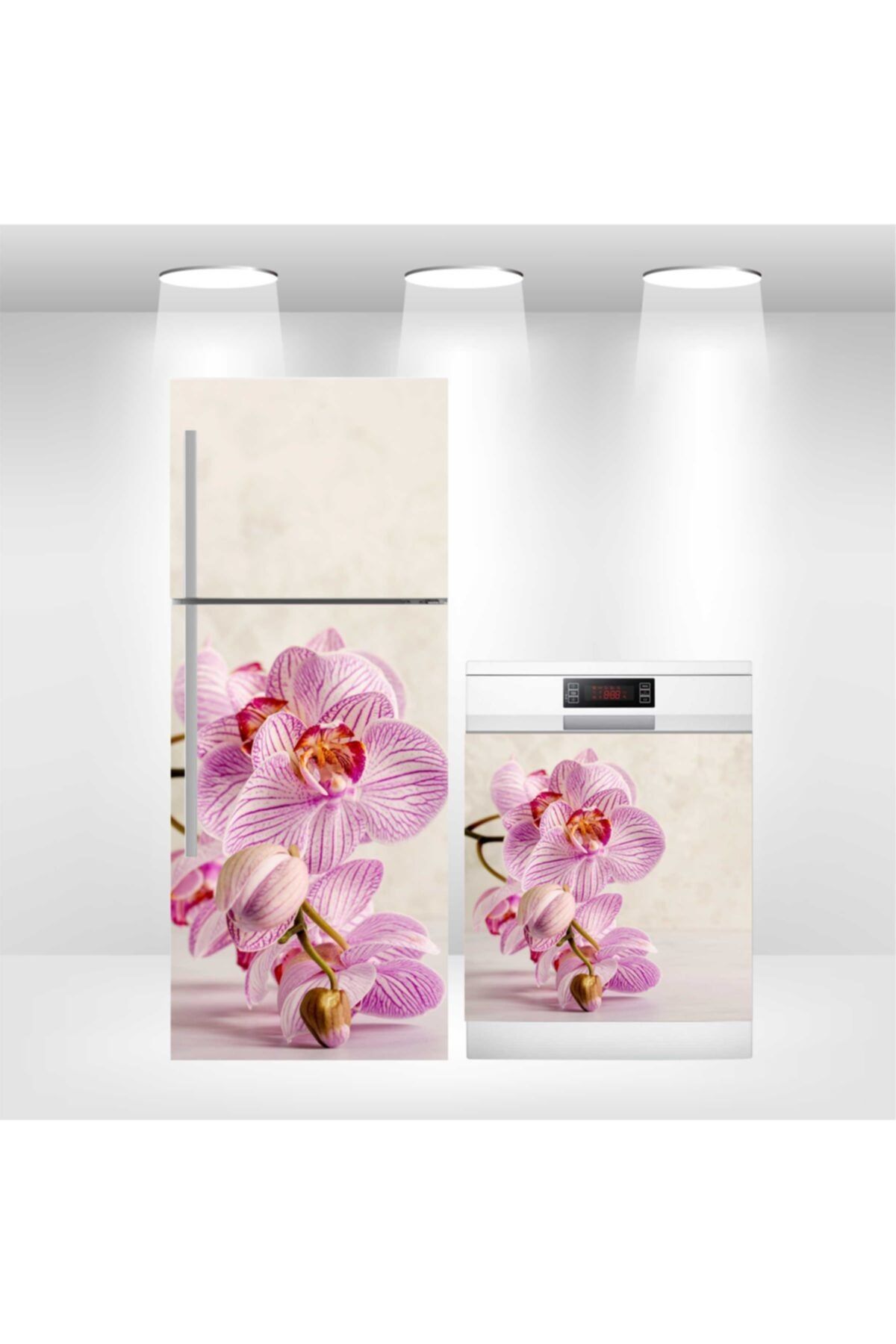 Bigaimaj Buzdolabı Ve Bulaşık Makinesi Kapak Folyo Kaplama Orkide
