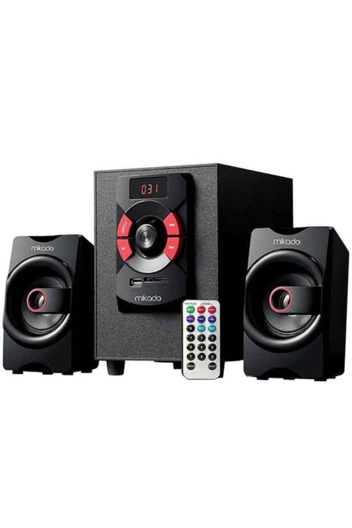 Mikado Mıkado Md-216bt 2+1 8w+3w*2 Siyah Usb-sd-fm-bluetooth Destekli Speaker