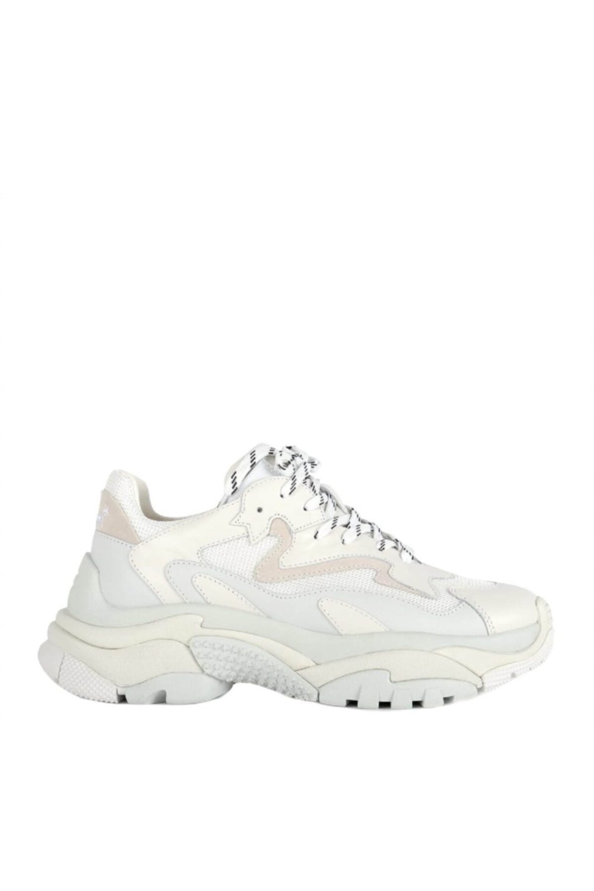 Ash Kadın Beyaz Çizgili Bağcıklı Sneaker KAS19KADDICT