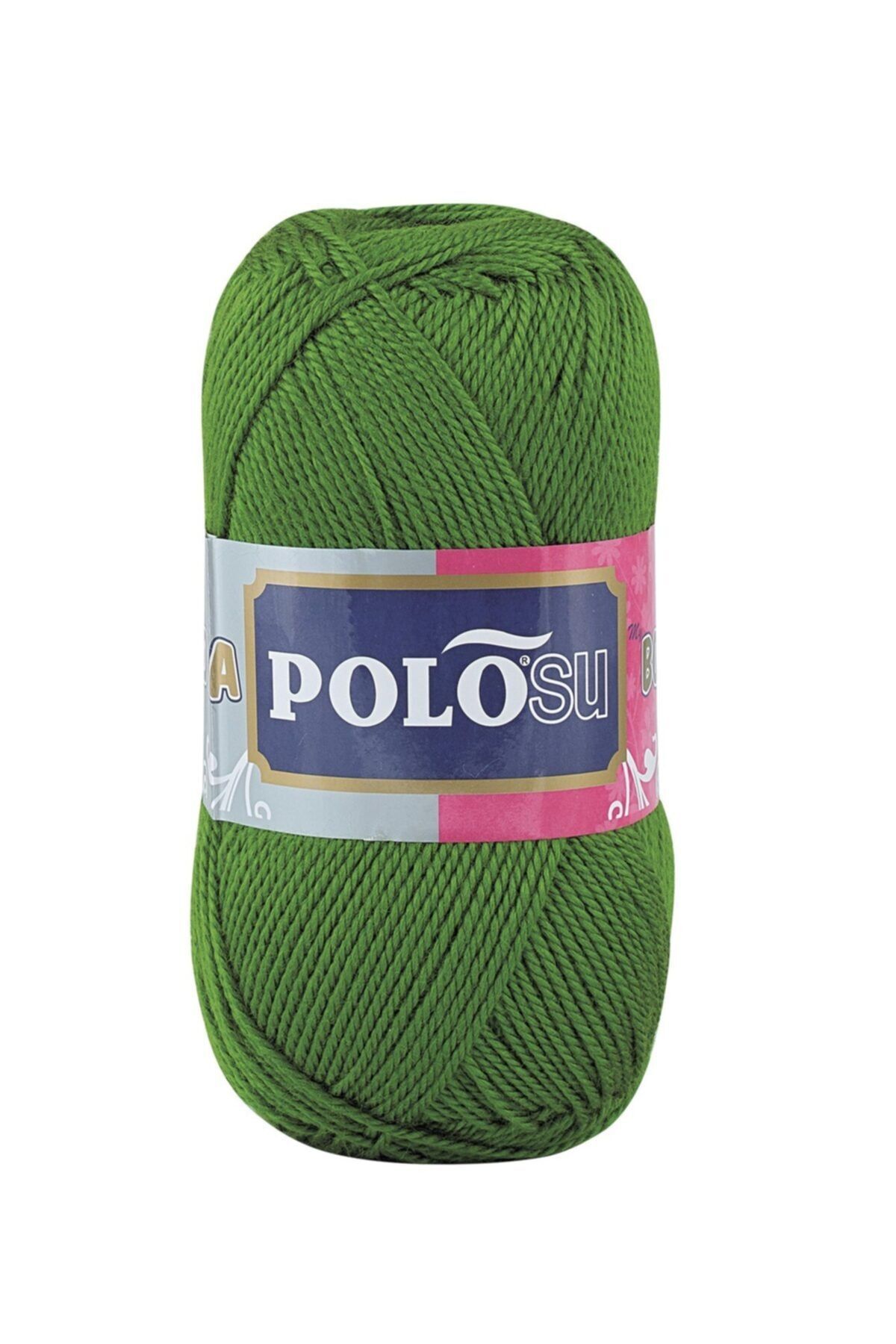 Polosu Lüks Patiklik - El Örgü Patik Ipi - Renk: 344 - Haki Yeşil