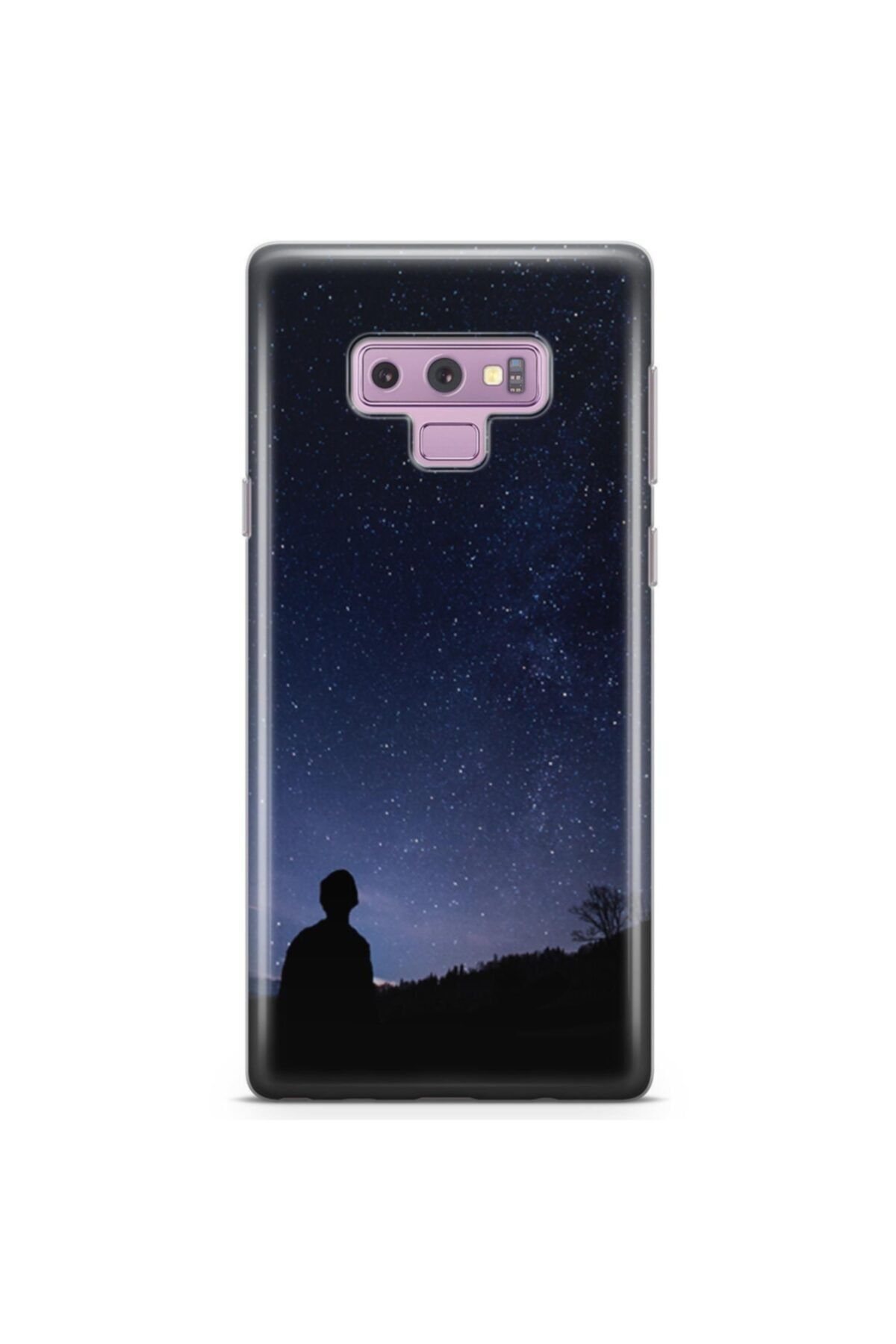 Zipax Samsung Galaxy Note 9 Kılıf Karanlık Gece Desenli Baskılı Silikon Kilif - Mel-106048