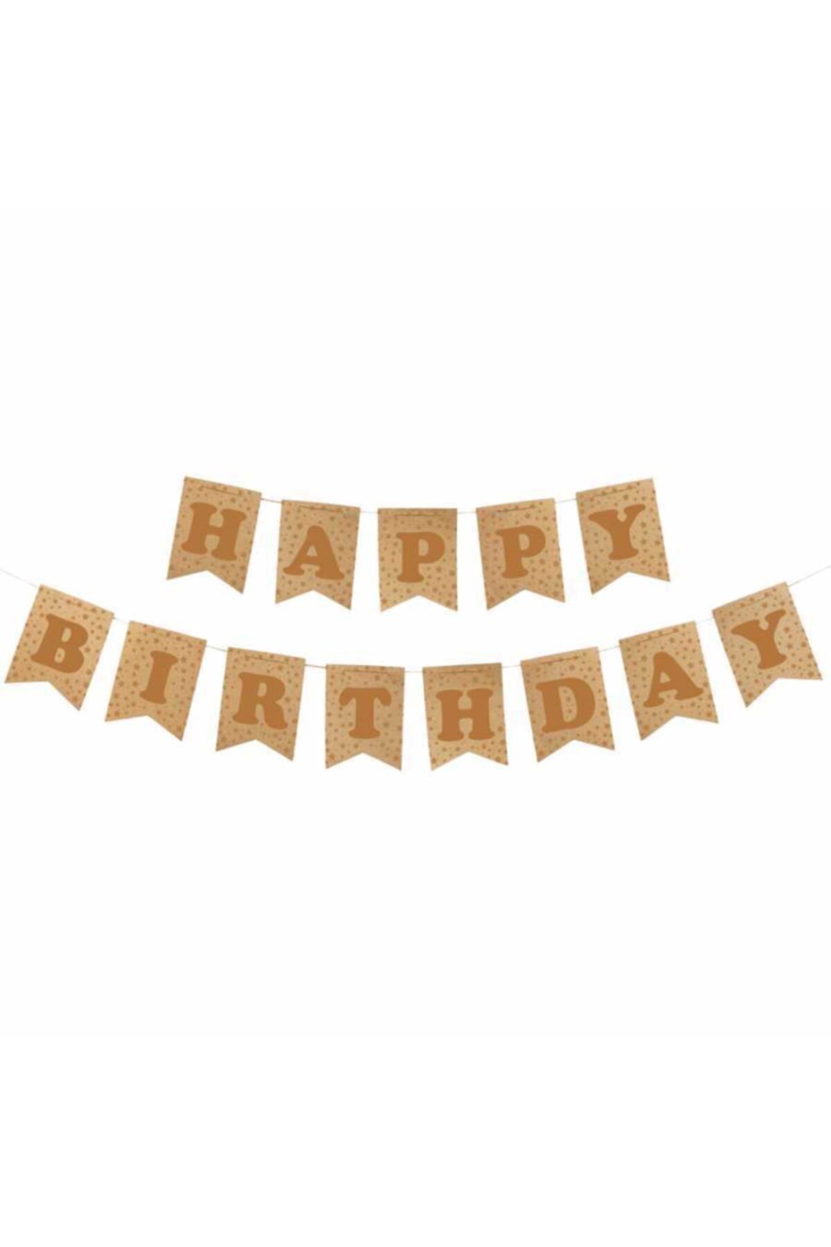Genel Markalar Happy Birthday Kraft Zemin Altın Harf Afiş