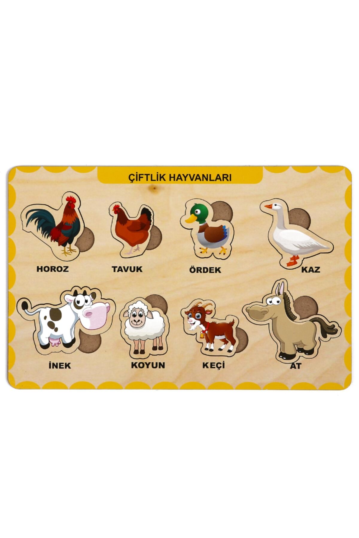 MAKETÇİNİZ Çiftlik Hayvanları Ahşap Bul  Tak Puzzle