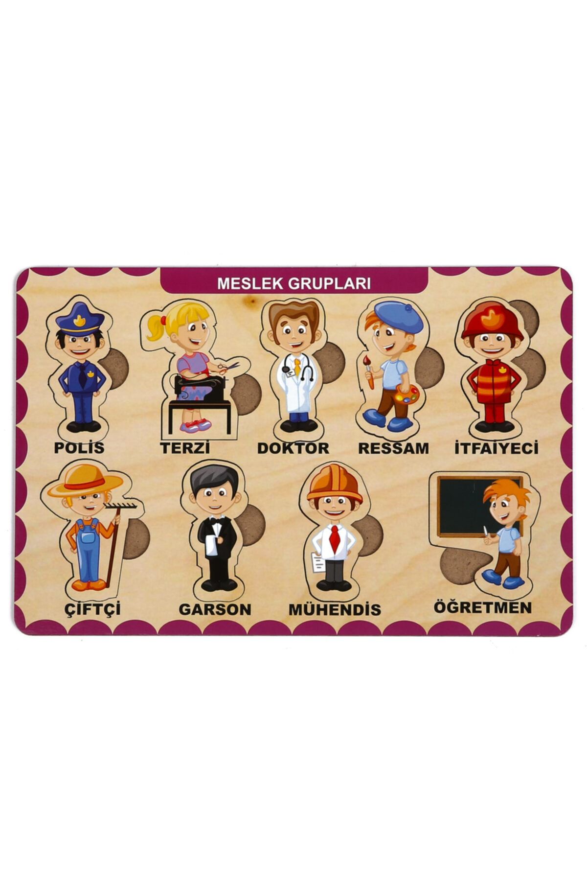 MAKETÇİNİZ Meslek Grupları Ahşap Bul - Tak Puzzle