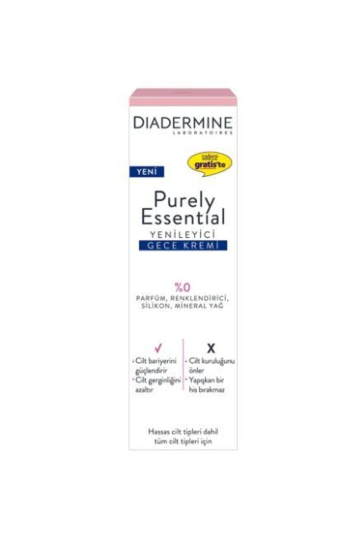 Diadermine Purely Essential Yenileyici Gece Kremi 40 ml 9889445646465465
