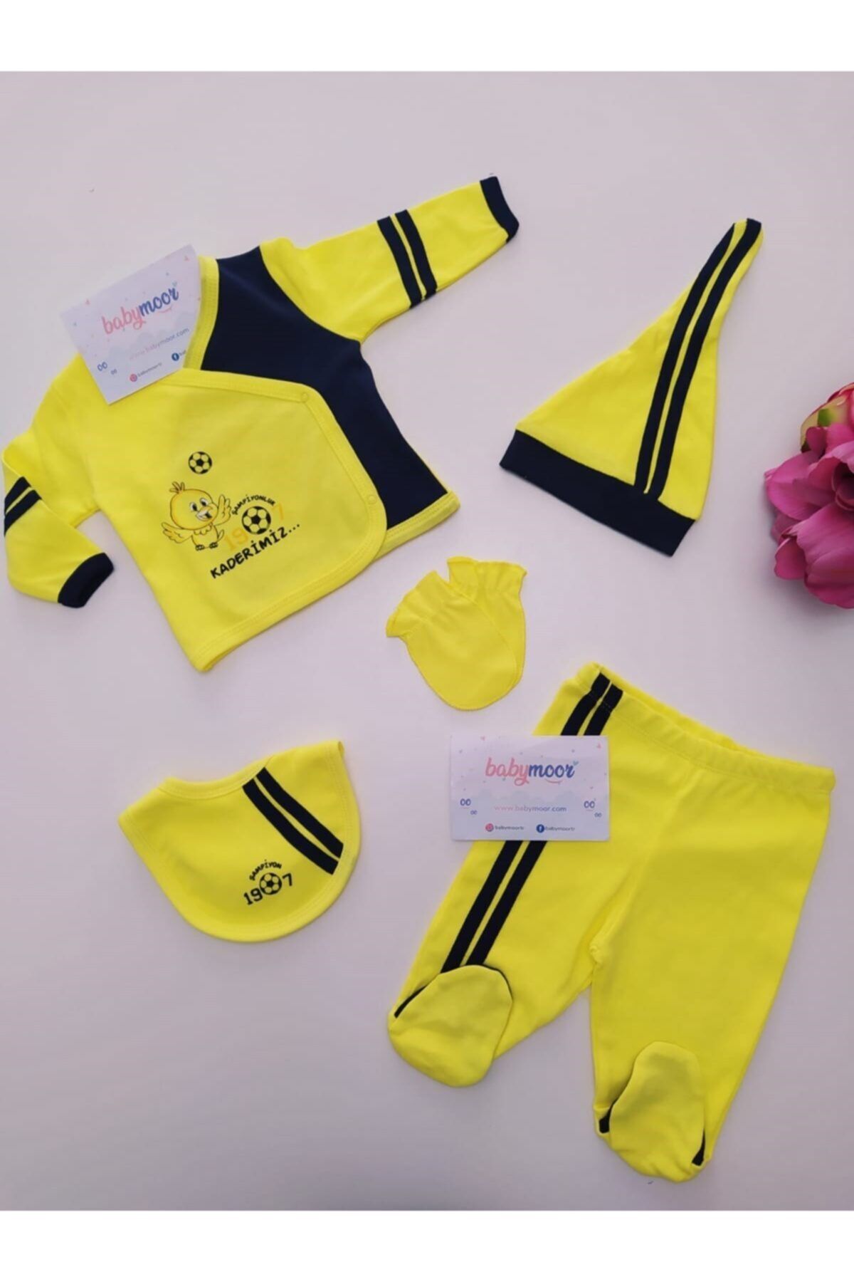 Fenerbahçe Erkek Bebek Sarı Fenerbahçe 5'li Hastane Çıkışı