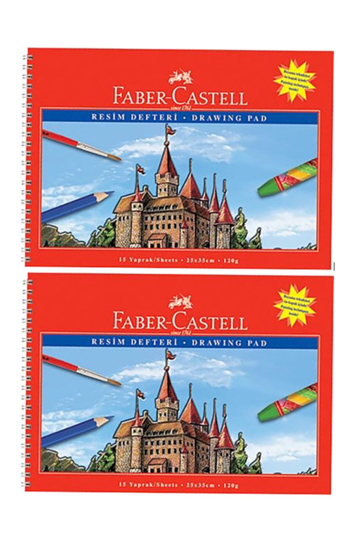 Faber Castell Resim Defteri 15yp. 25*35 Karton Kapak