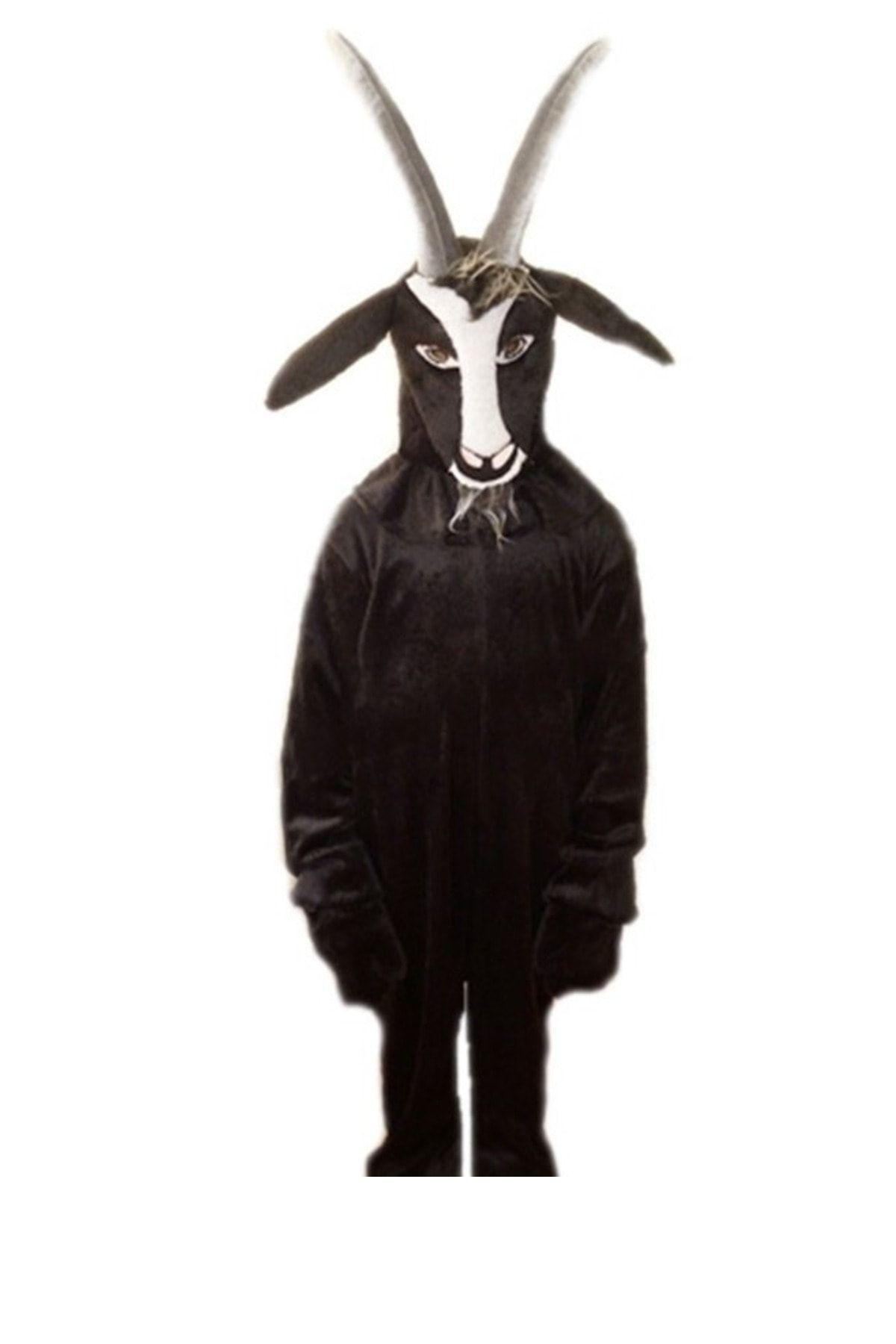 Kostüm Sarayı Unisex Siyah Keçi Kostümü Model-1