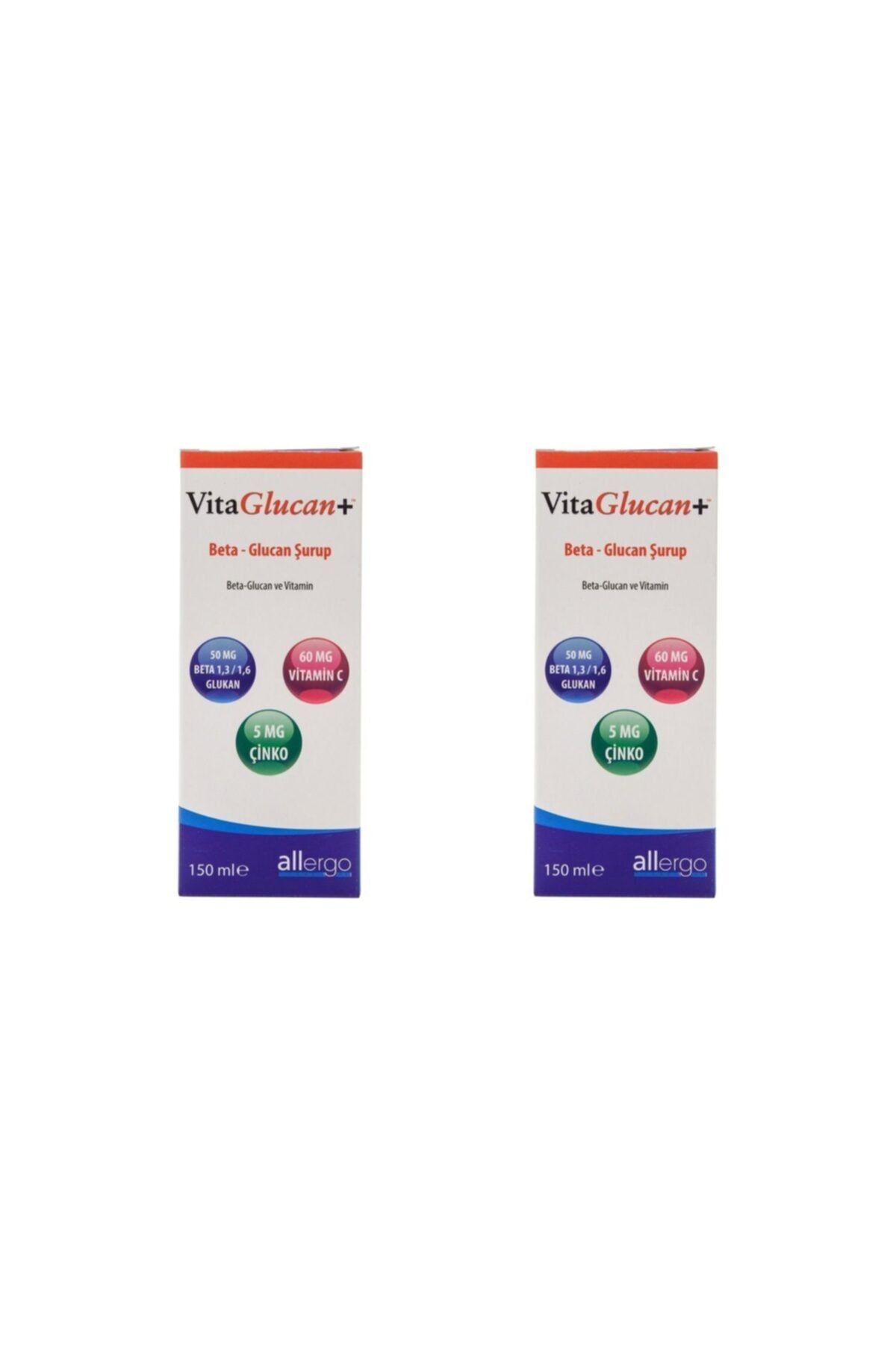 Allergo Vitaglucan Beta Glukan Ve Çinko& C Vitamini Şurup 150 Ml X 2 Adet