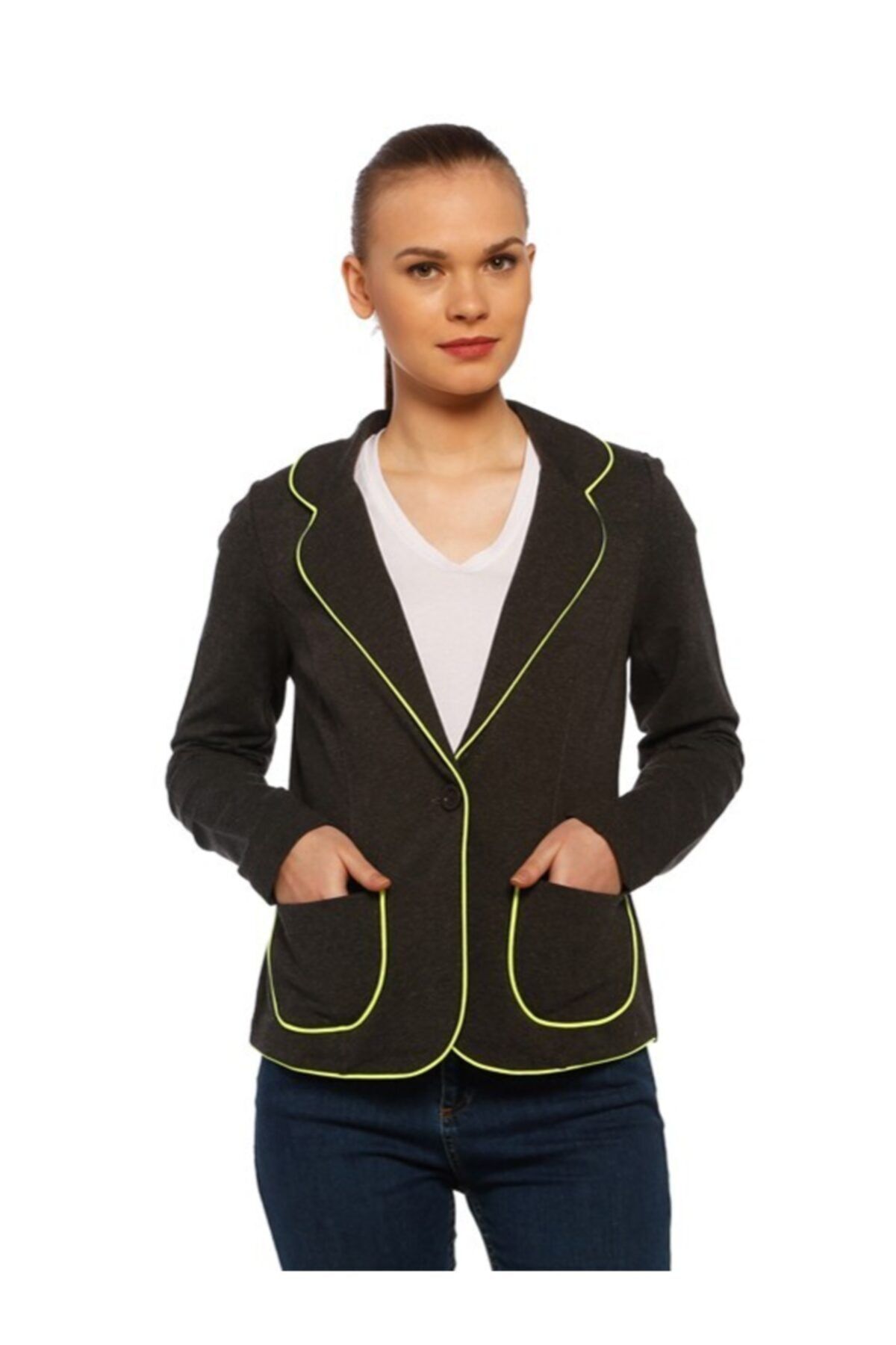 Bulalgiy Kadın Anrasit Blazer Ceket
