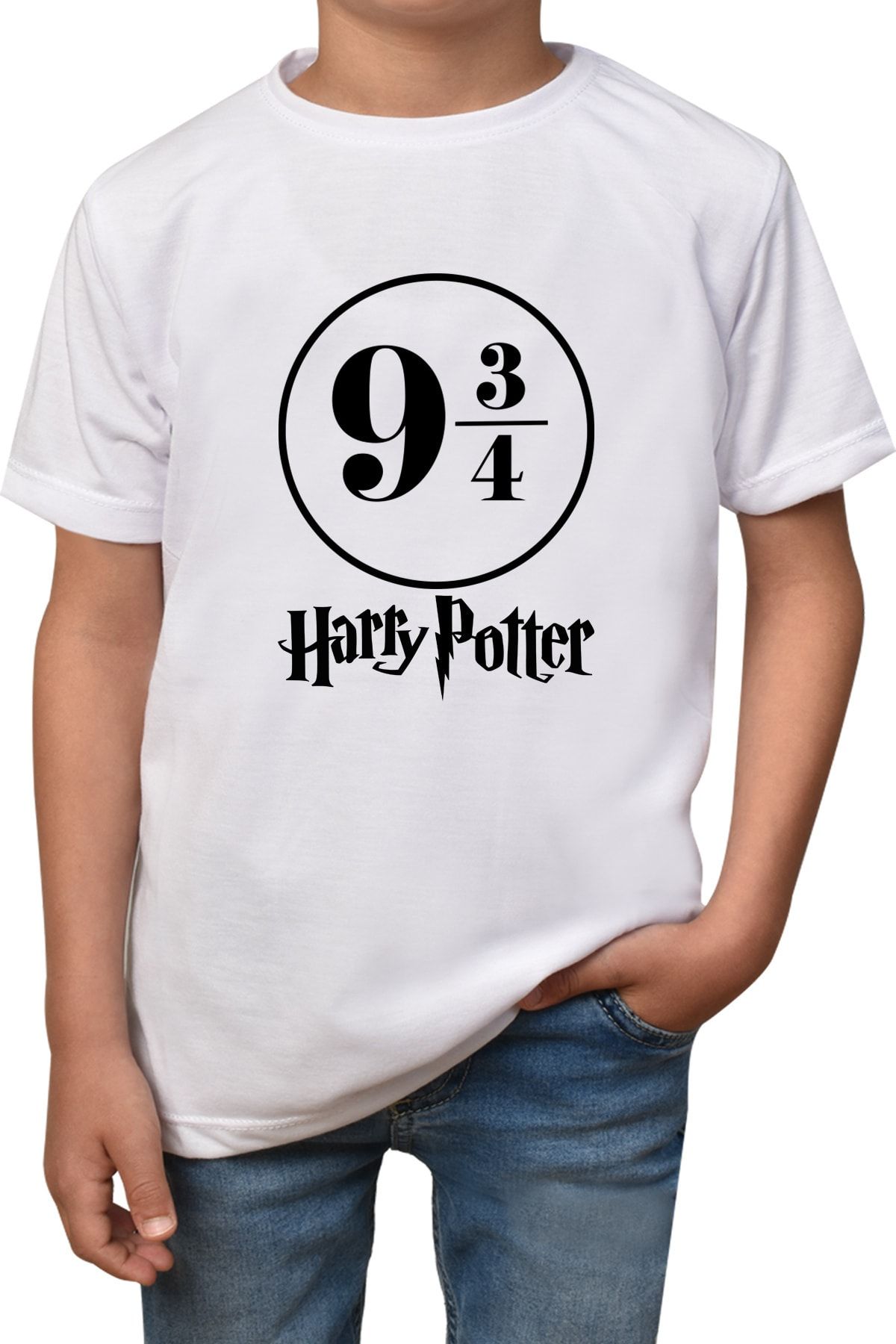 Phi Ajans Unisex Çocuk Beyaz Harry Potter T-shirt T-147