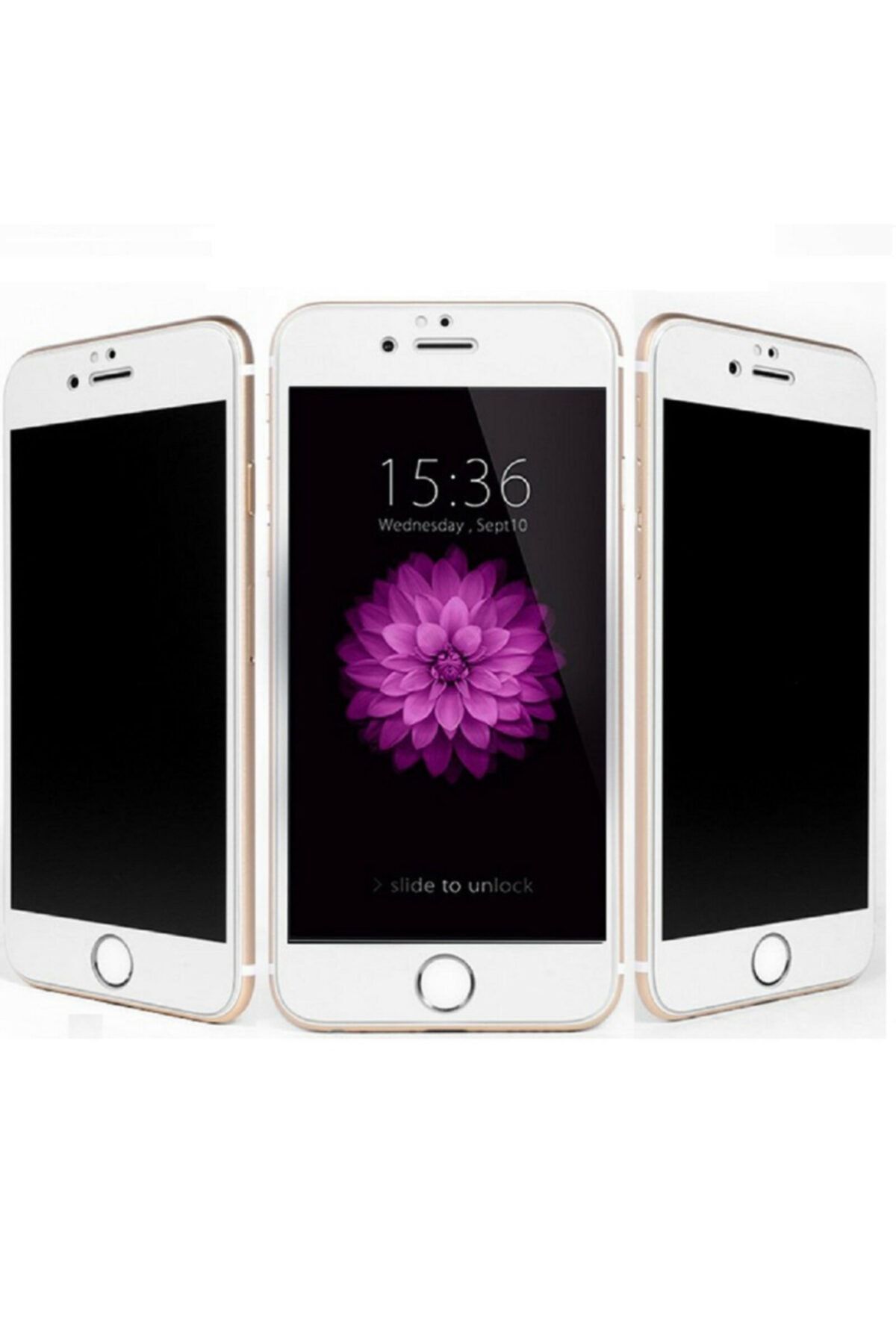 Telefon Aksesuarları Iphone 6 Plus - 6s Plus Kavisli Gizlilik Filtreli Zengin Çarşım Hayalet Ekran Koruyucu Beyaz