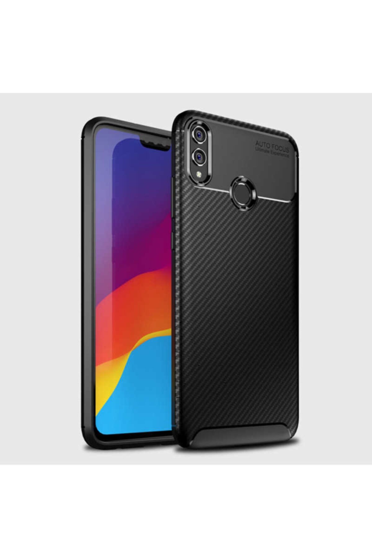 Huawei Honor 8a Kılıf Rugged Armor Negro Karbon Silikon