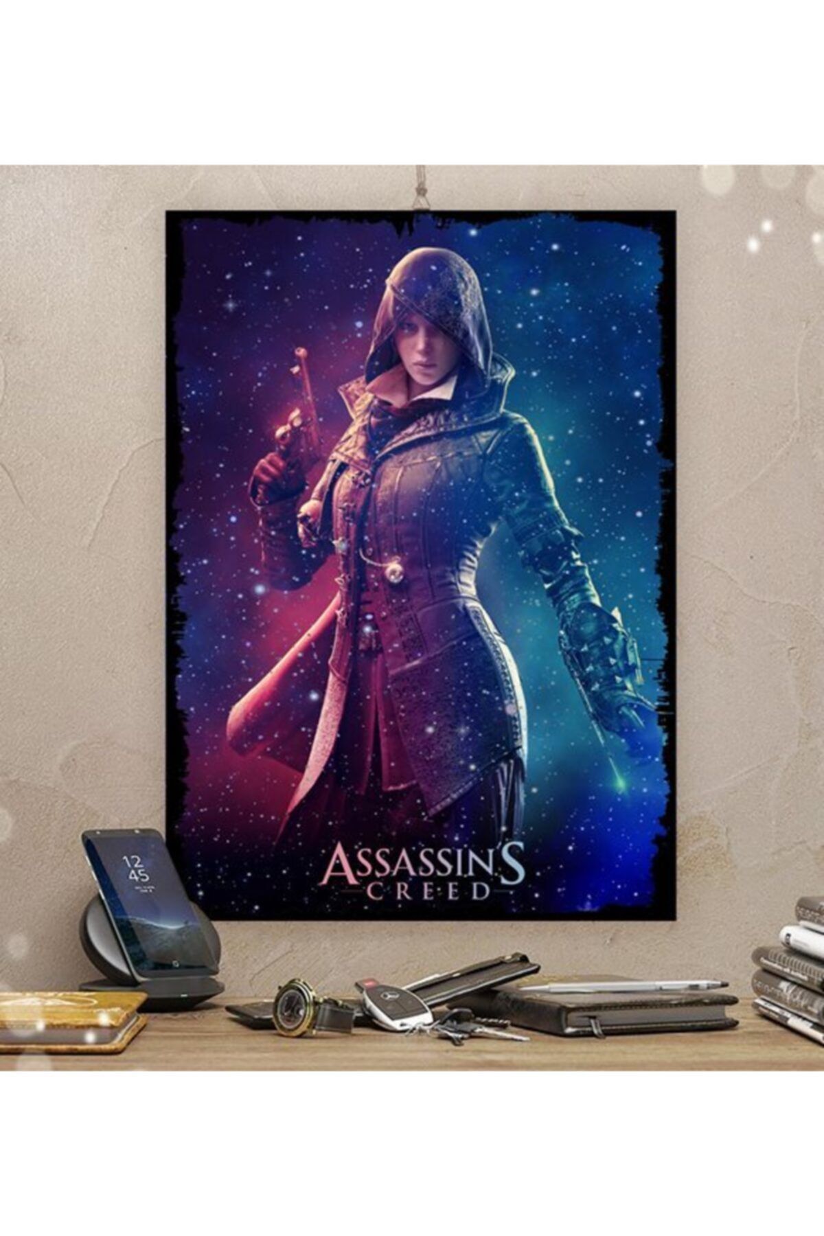 Tontilika Assassins Creed Gamer Tasarım 35x50cm Hediyelik Dekoratif 8mm Ahşap Tablo
