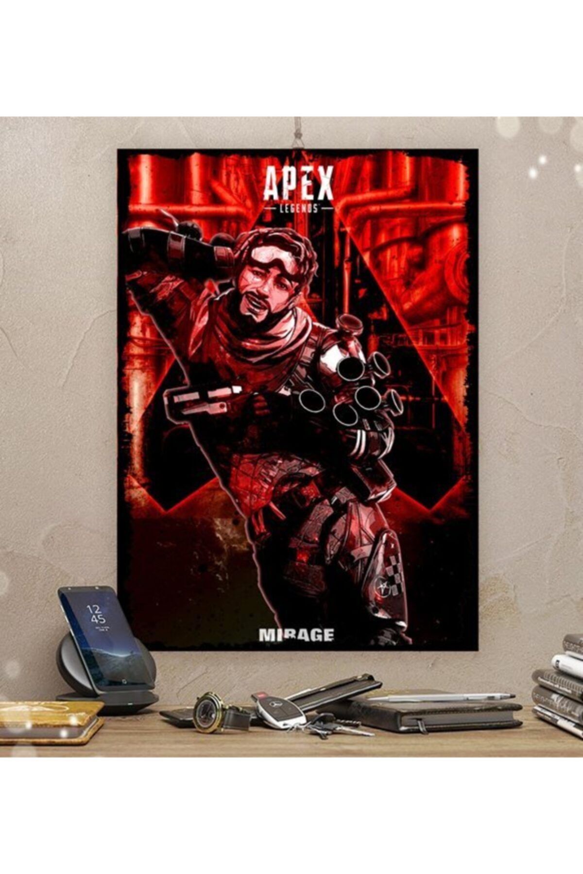 Tontilika Apex Legends Mirage Gamer Dekoratif  Ahşap Tablo 21x30 cm 8 mm
