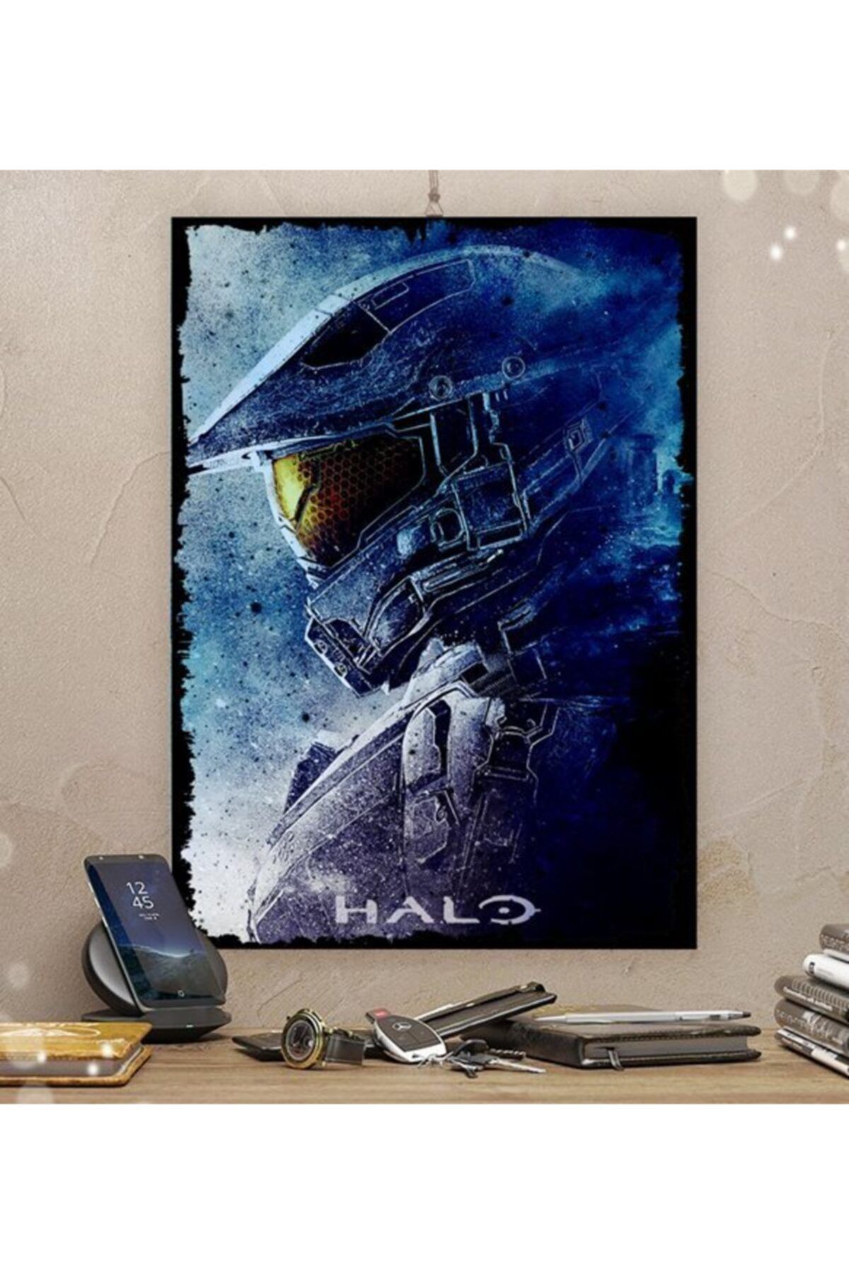 Tontilika Halo Gamer Tasarım 15x21cm Hediyelik Dekoratif 8mm Ahşap Tablo