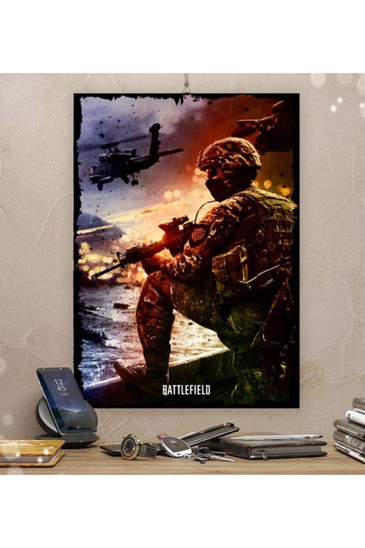 Tontilika Battlefield Gamer Tasarım Dekoratif Ahşap Tablo 8mm 21x30cm