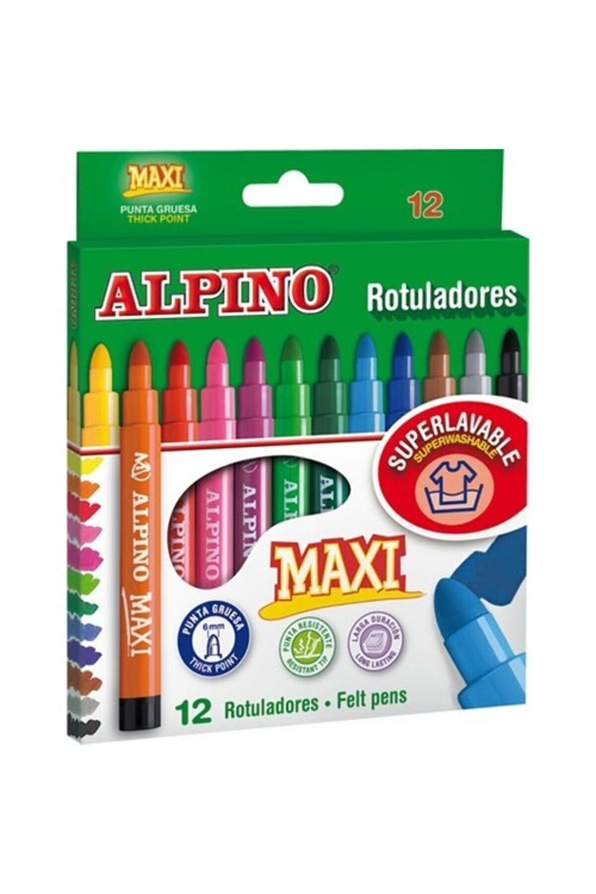 Alpino Maxi 12 Renk Keçeli Kalem