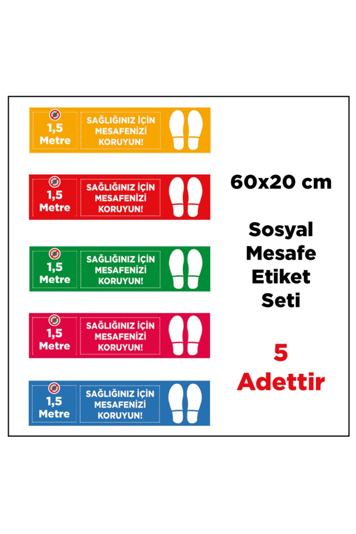 Sticker Sepetim Sosyal Mesafe Etiket Seti - Koronavirüs (covid-19) Uyarıları Sticker Setleri 2