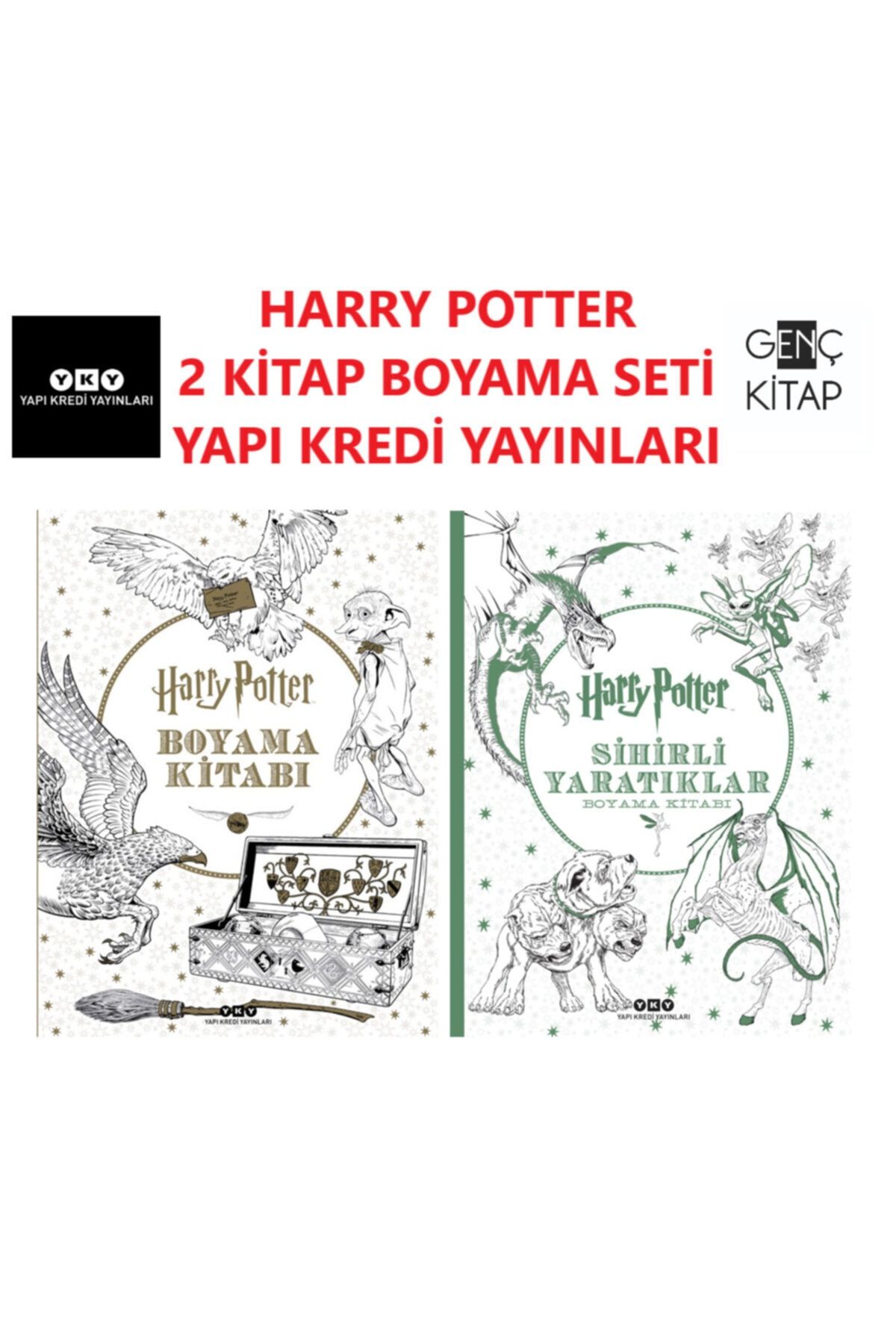 Yapı Kredi Yayınları Harry Potter 2 Kitap Boyama Kitapları Set Harry Potter Boyama Kitabı