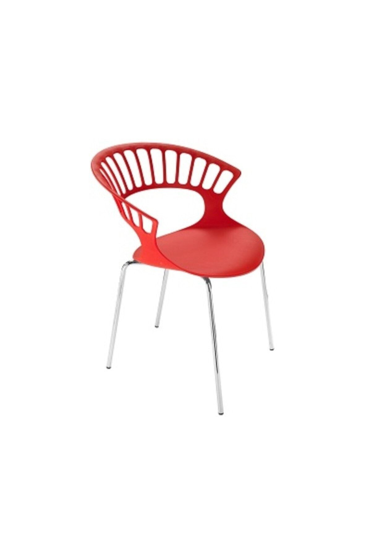 Papatya Kırmızı Plastik Sandalye