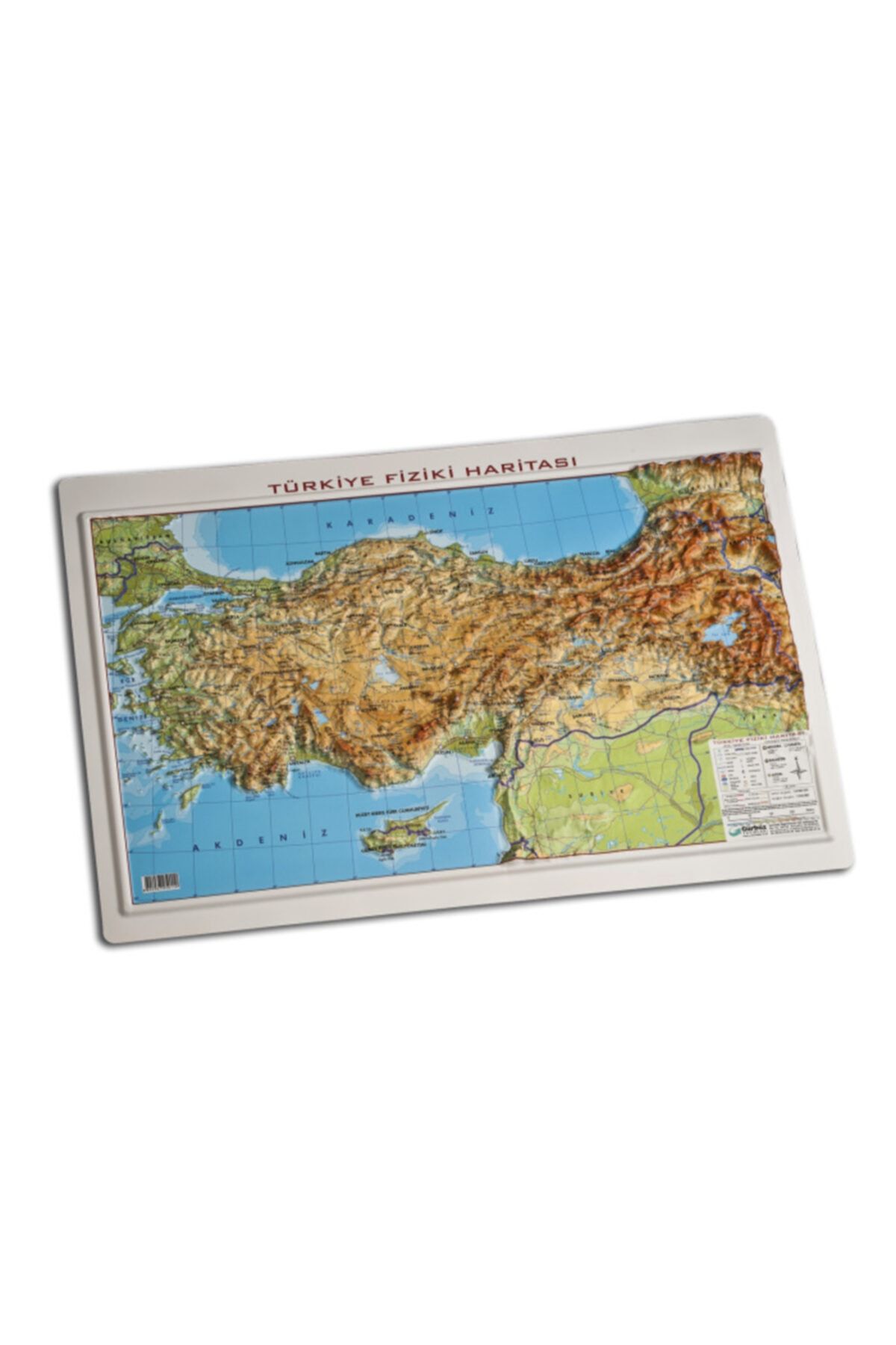Gürbüz Yayınları 35x50 Türkiye Fiziki Haritası