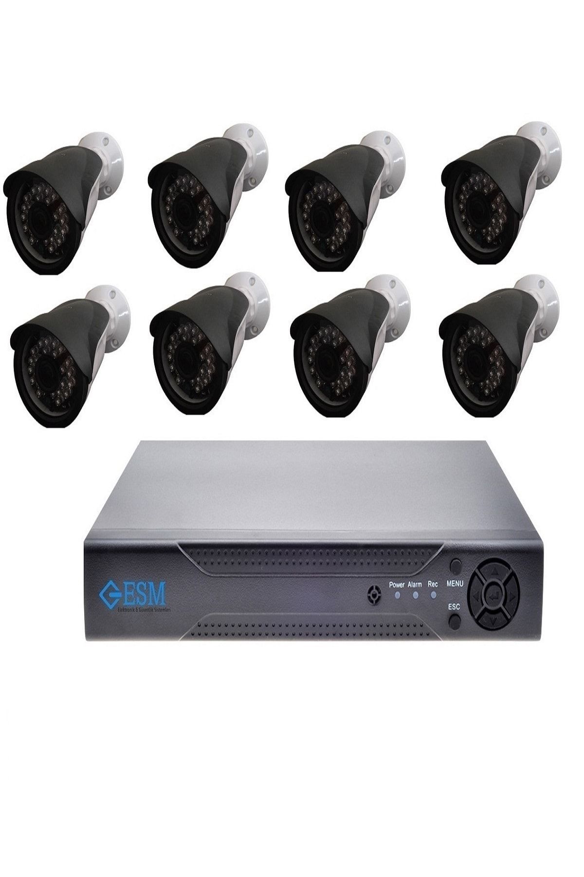 ESM TEKNOLOJİ 5mp Full Hd Gece Görüşlü 8 Lı Güvenlik Kamera Sistemi