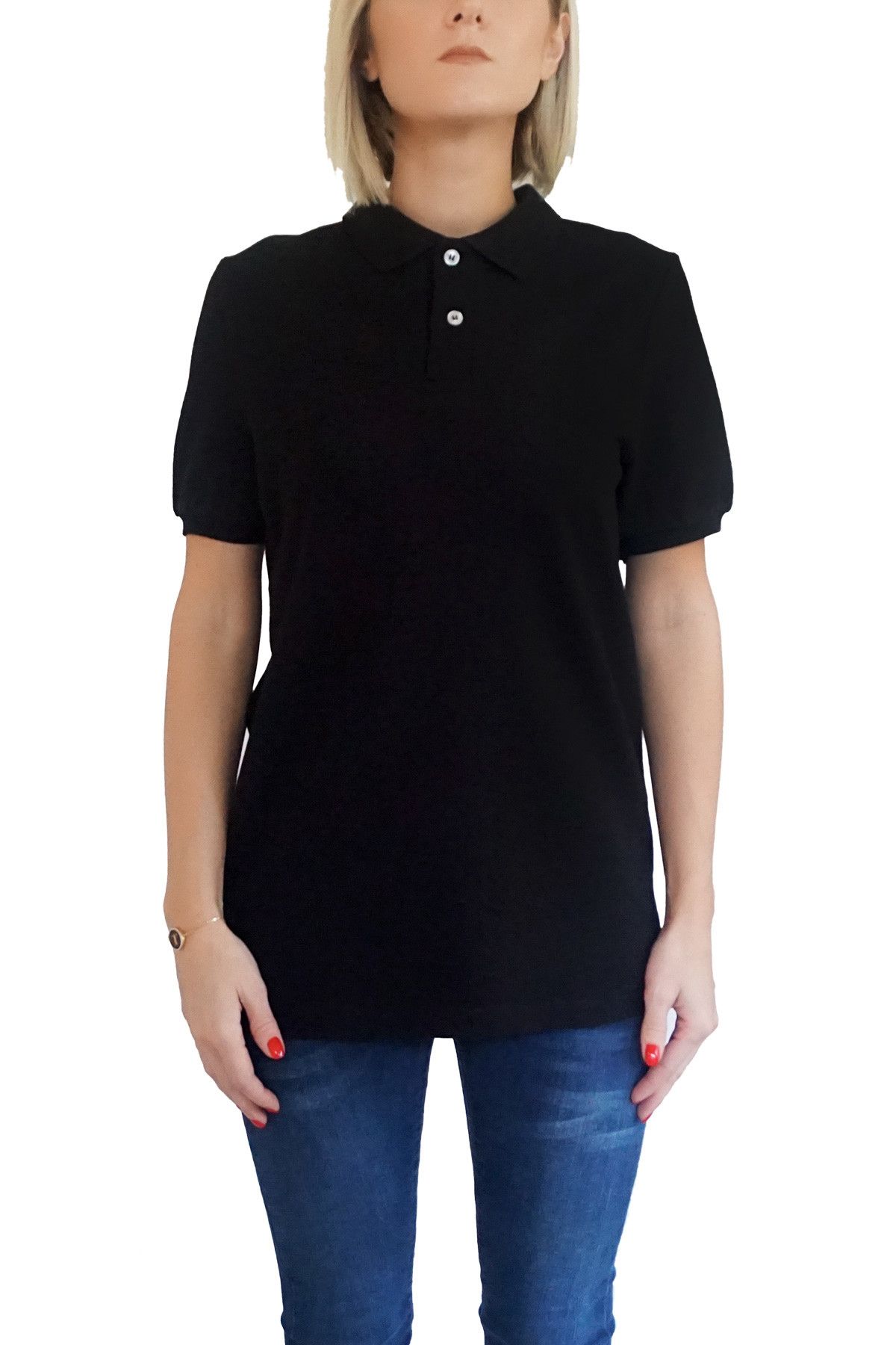 Mof Basics Kadın Siyah T-Shirt POLO-F-S