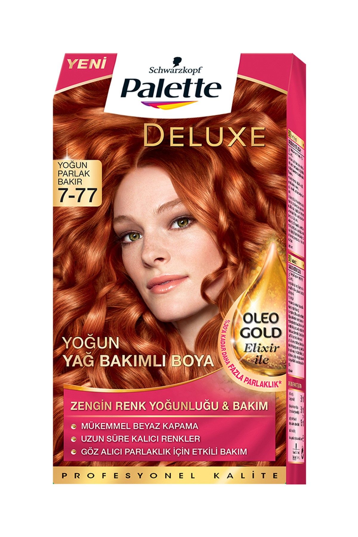 Palette Yoğun Bakır Saç Boyası - Deluxe 7-77  4015000975704