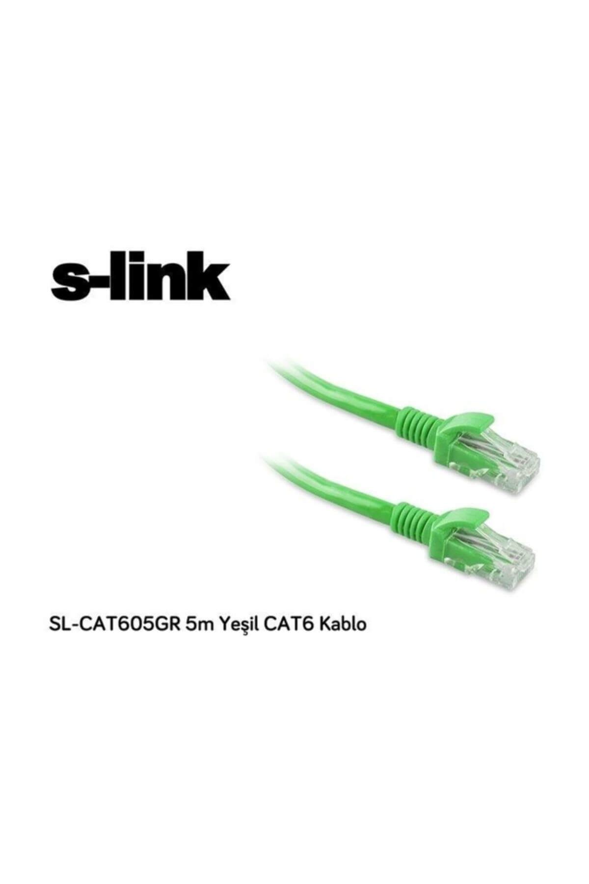 S-Link CAT6 5M Yeşil Network Kablosu SL-CAT605GR-Y