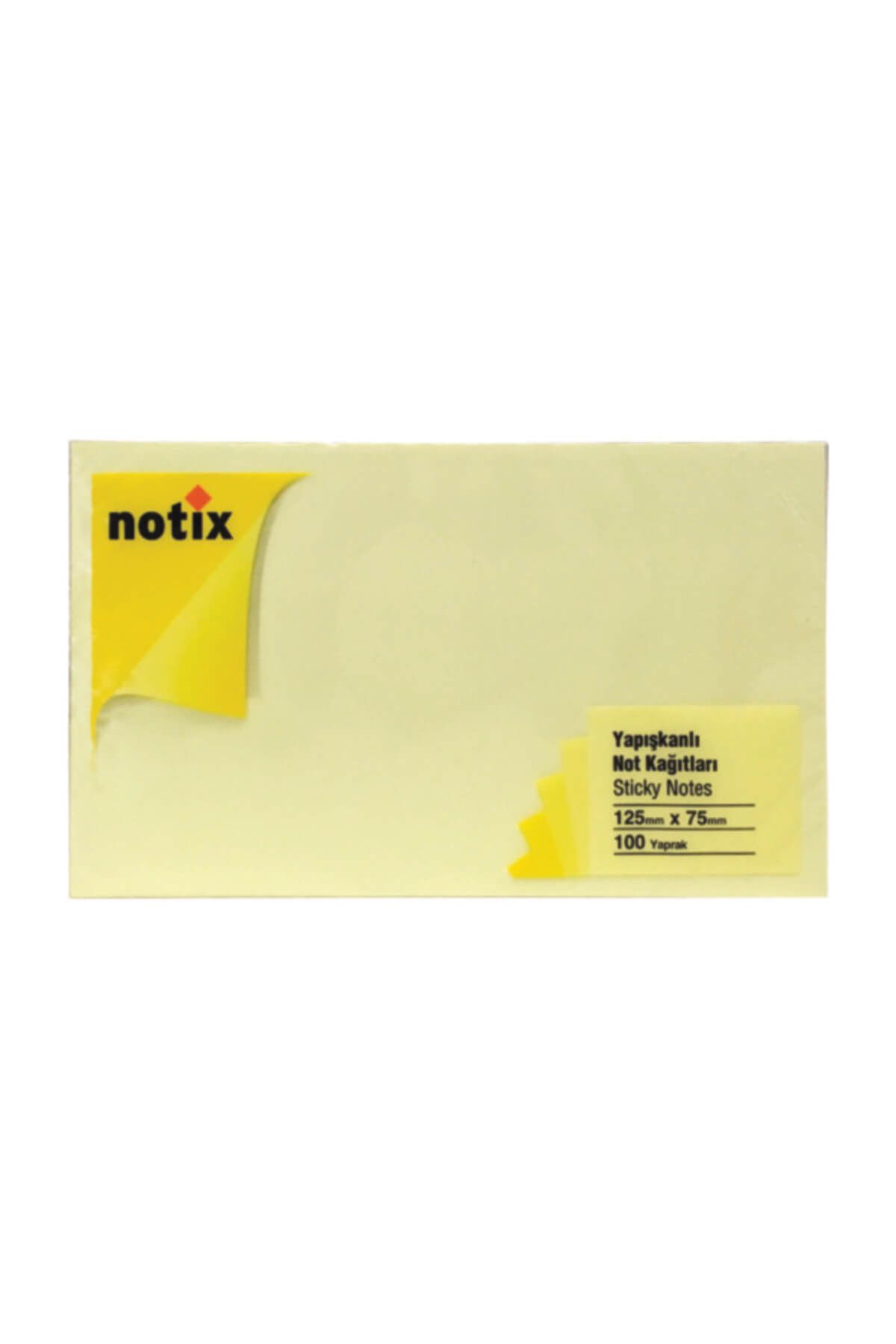 Umix Notix Yapışkanlı Notluk Sarı 100 Yp 125x75mm