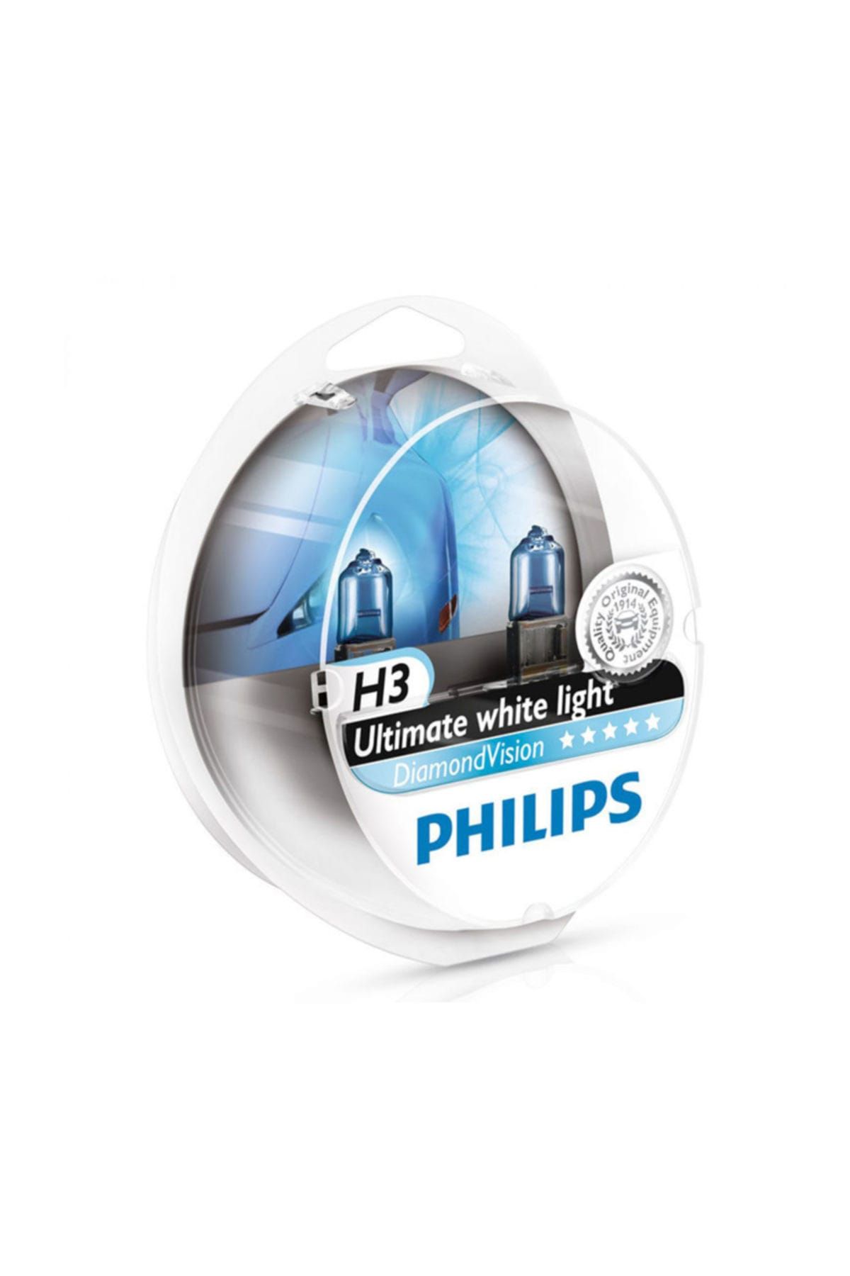 Philips Diamond Vision H3 Otomobil Far Ampulü (12336DVS2) Beyaz Işık (2’Lİ SET)