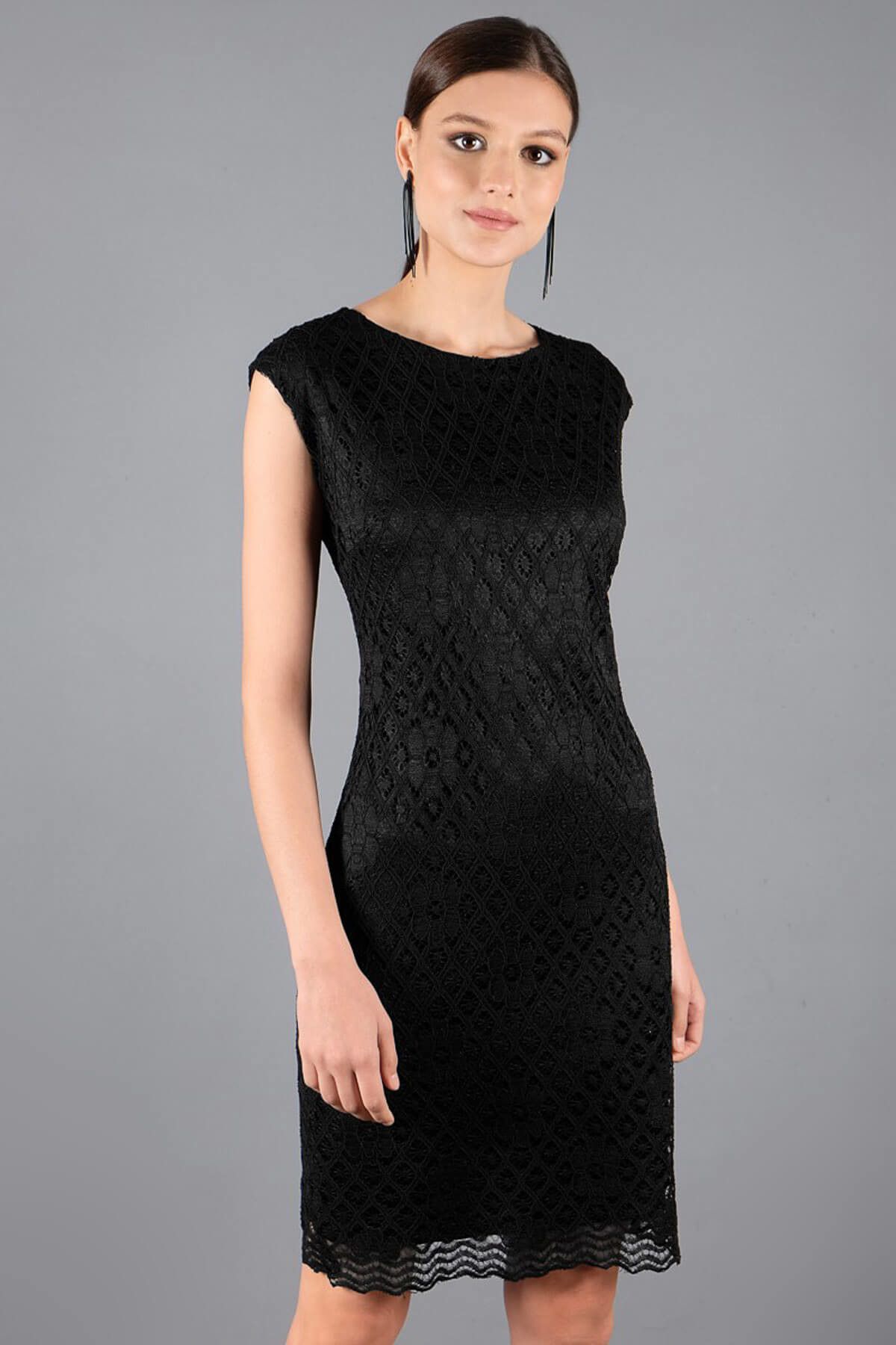 Spazio Kadın Siyah Beliza Elbise 50095433