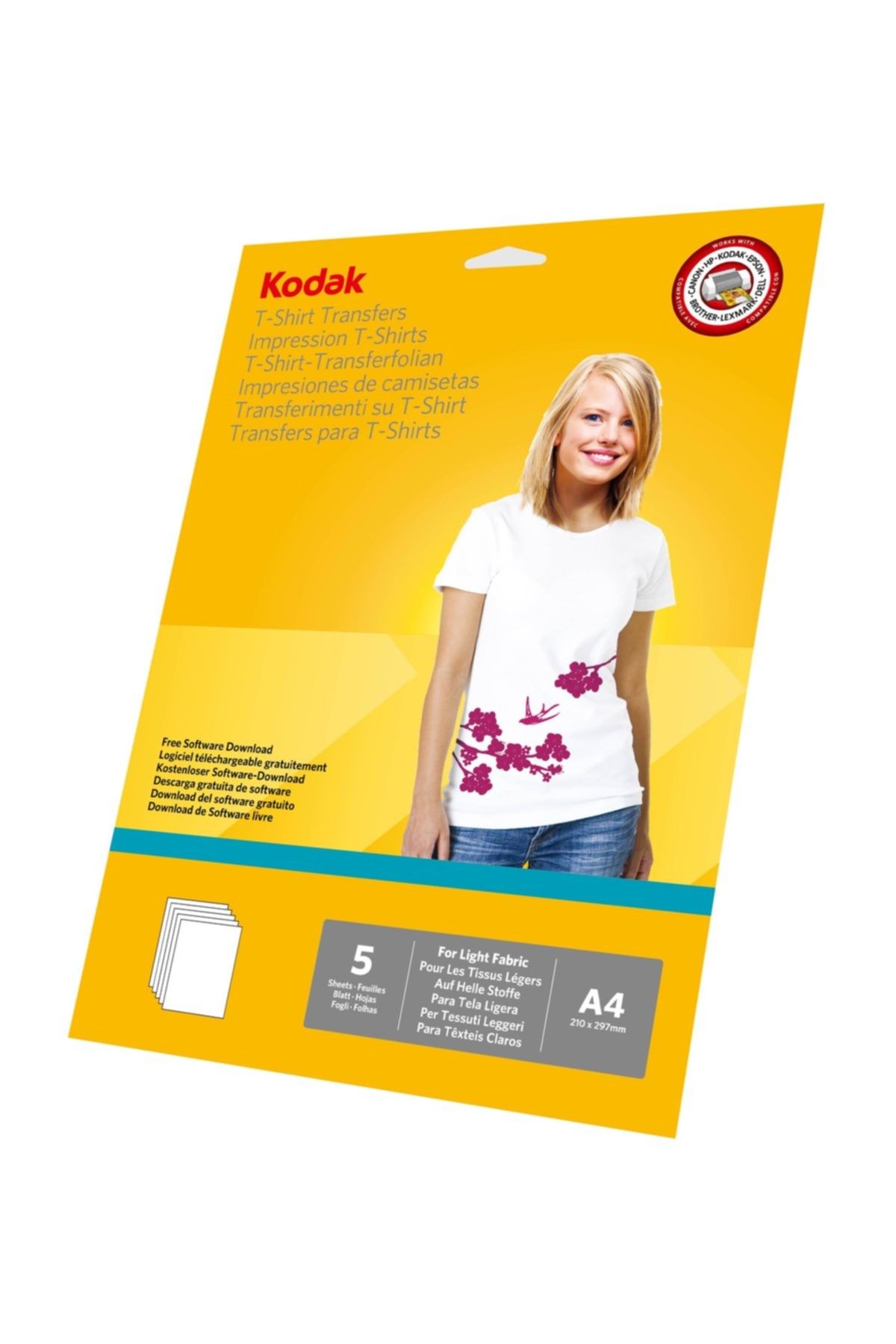 Kodak A4 Açık Renk T-Shirtler için Transfer Baskı Kağıdı