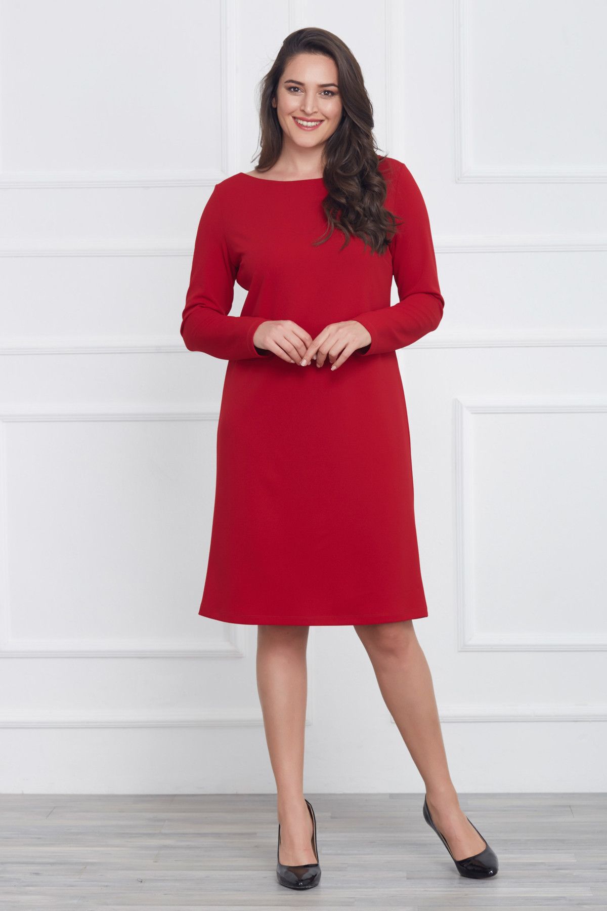 Laranor Kadın Bordo Klasik Kesim Elbise 17LB9014