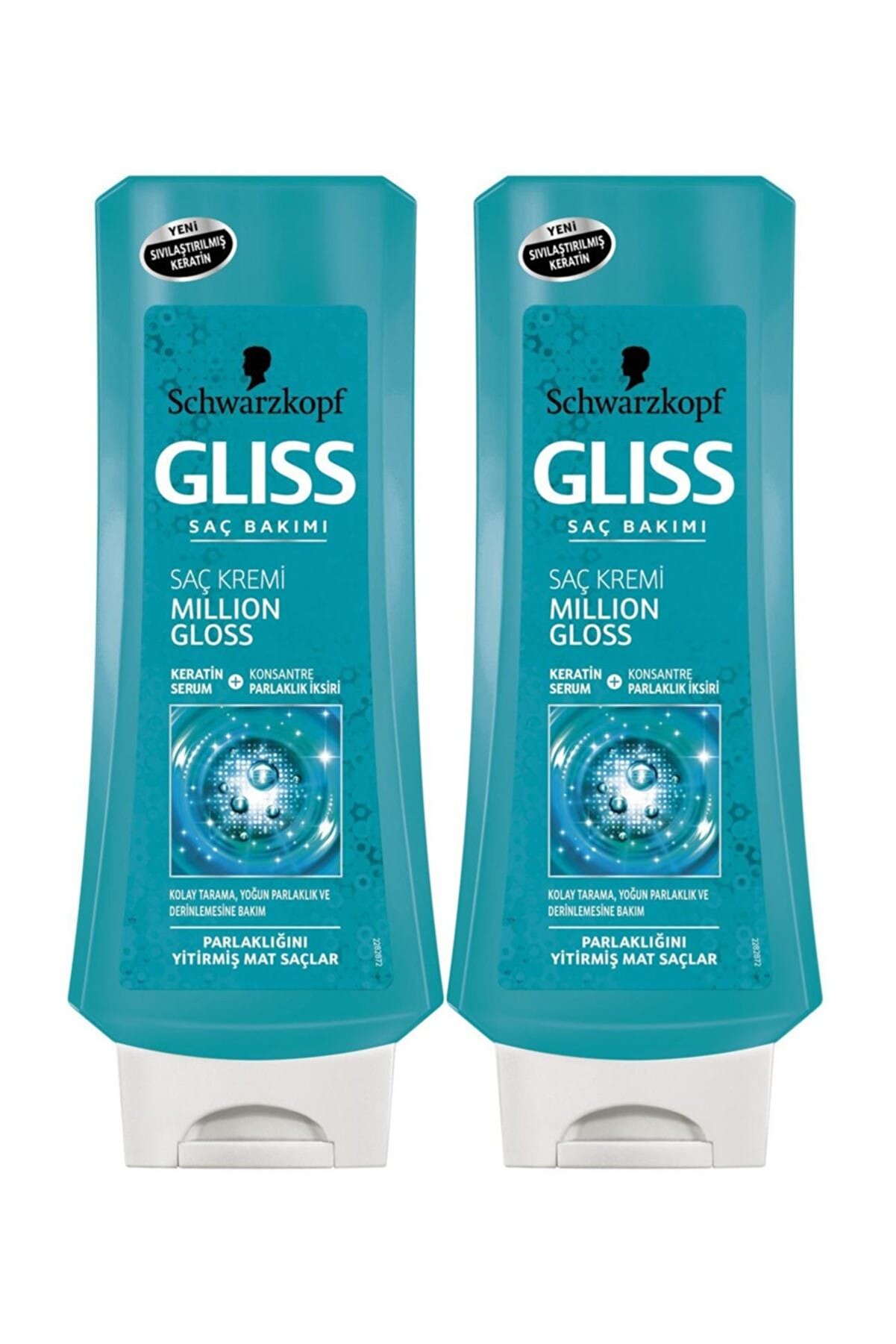 Gliss Mıllıon gloss Saç Kremi 360 ml x 2 Paket
