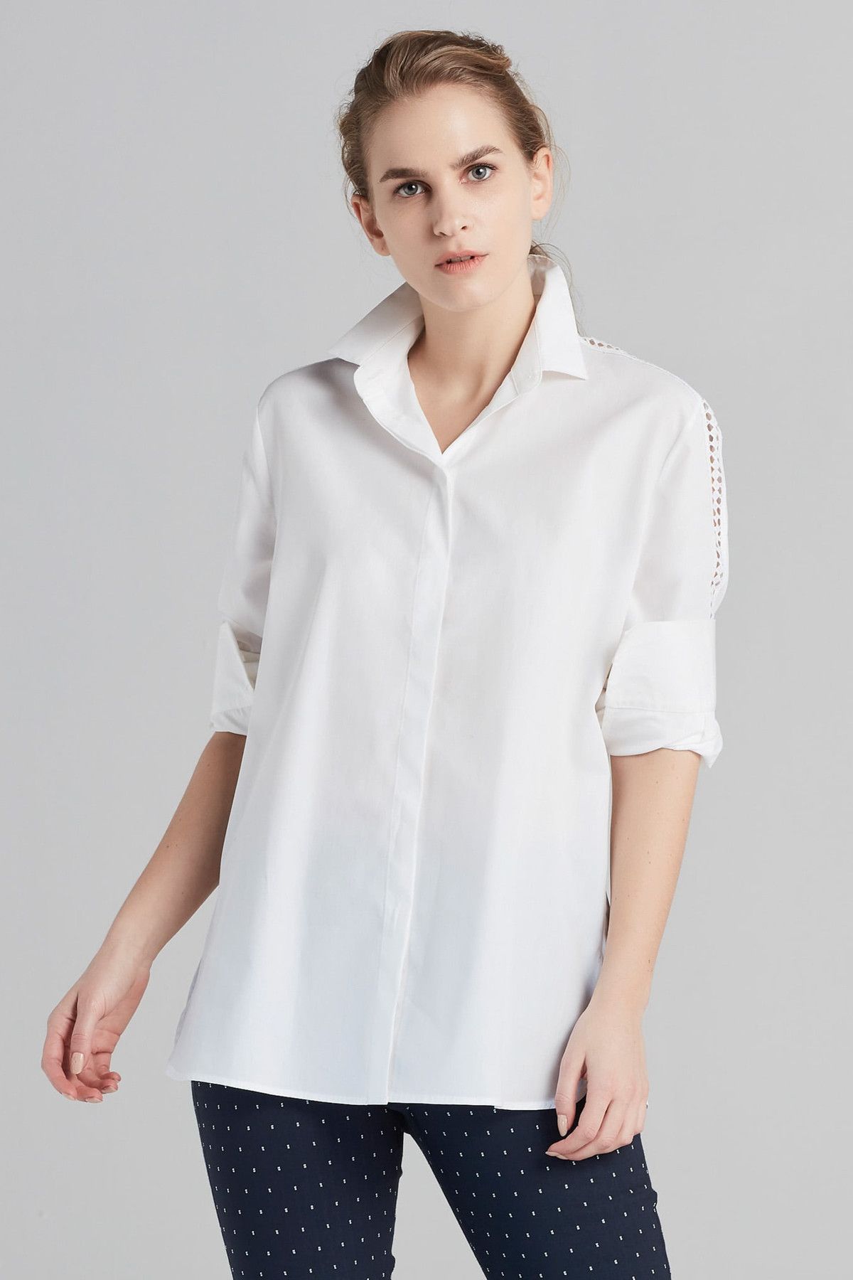 İpekyol Kadın Beyaz Gömlek IS1180025086
