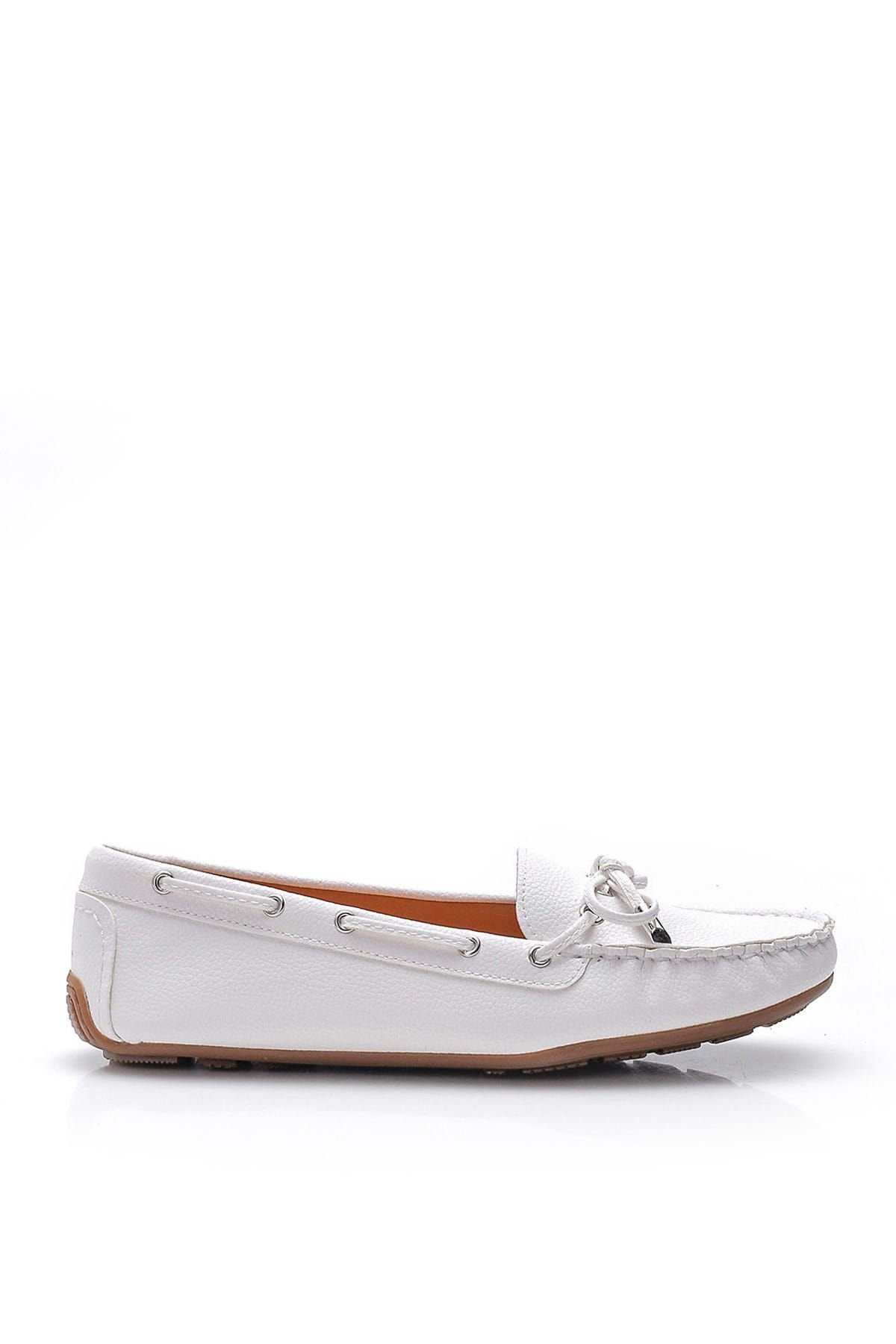 Derimod Beyaz Kadın Loafer Ayakkabı